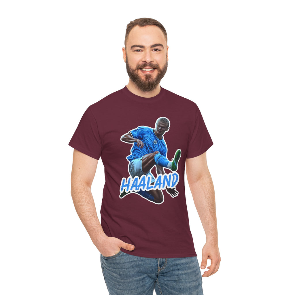 Erling Haaland Manchester City Soccer T‑Shirt – Dynamic Action Graphic Tee