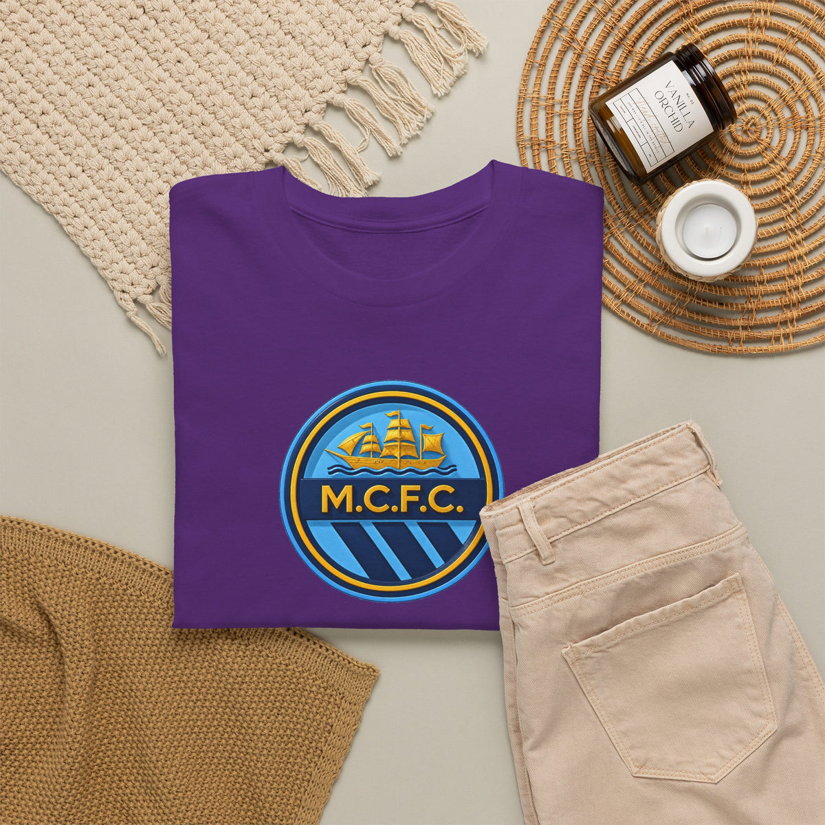 Manchester City Inspired MCFC Unisex Heavy Cotton Tee