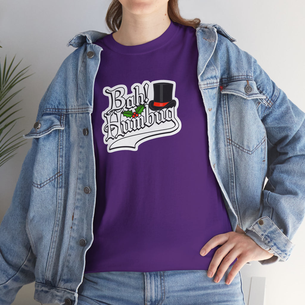 Bah Humbug Christmas Graphic Cotton T-Shirt / Tee