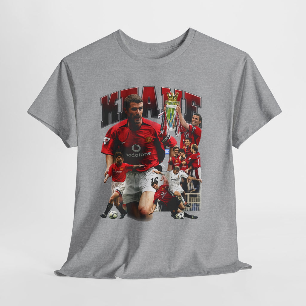 Roy Keane Football Legens Collage Tee — Retro Man United Tribute Shirt