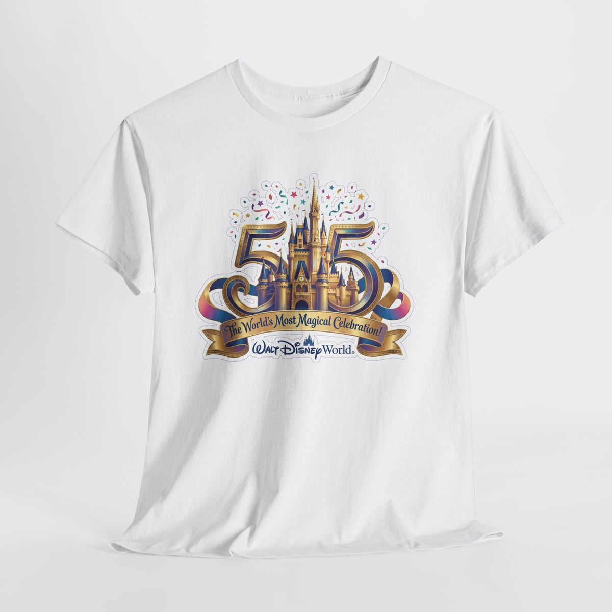 Disney World 50th Anniversary Castle Tee — 'The World's Most Magical Celebration' Souvenir T-Shirt