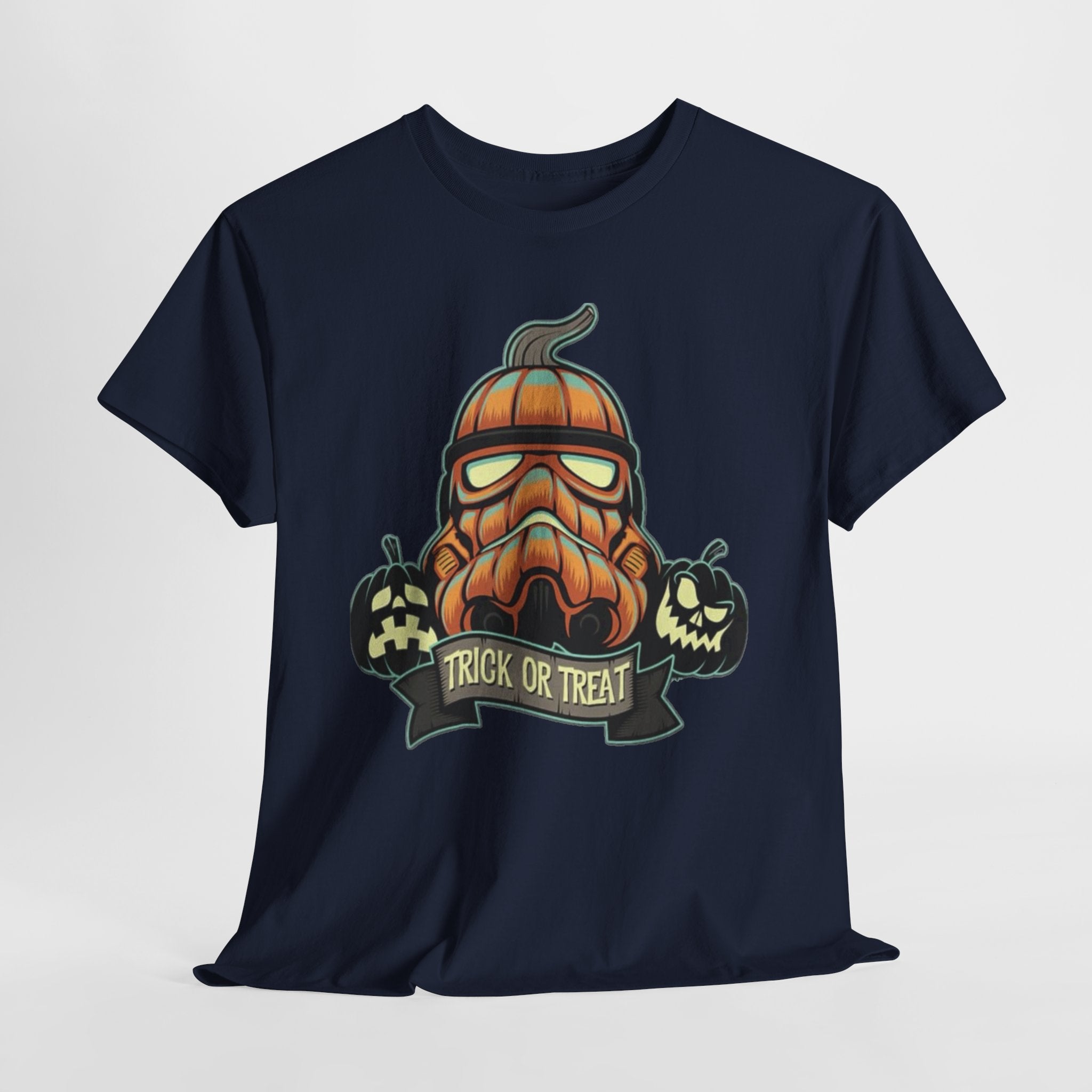 Halloween Pumpkin Mask T-Shirt — Trick or Treat Graphic Tee