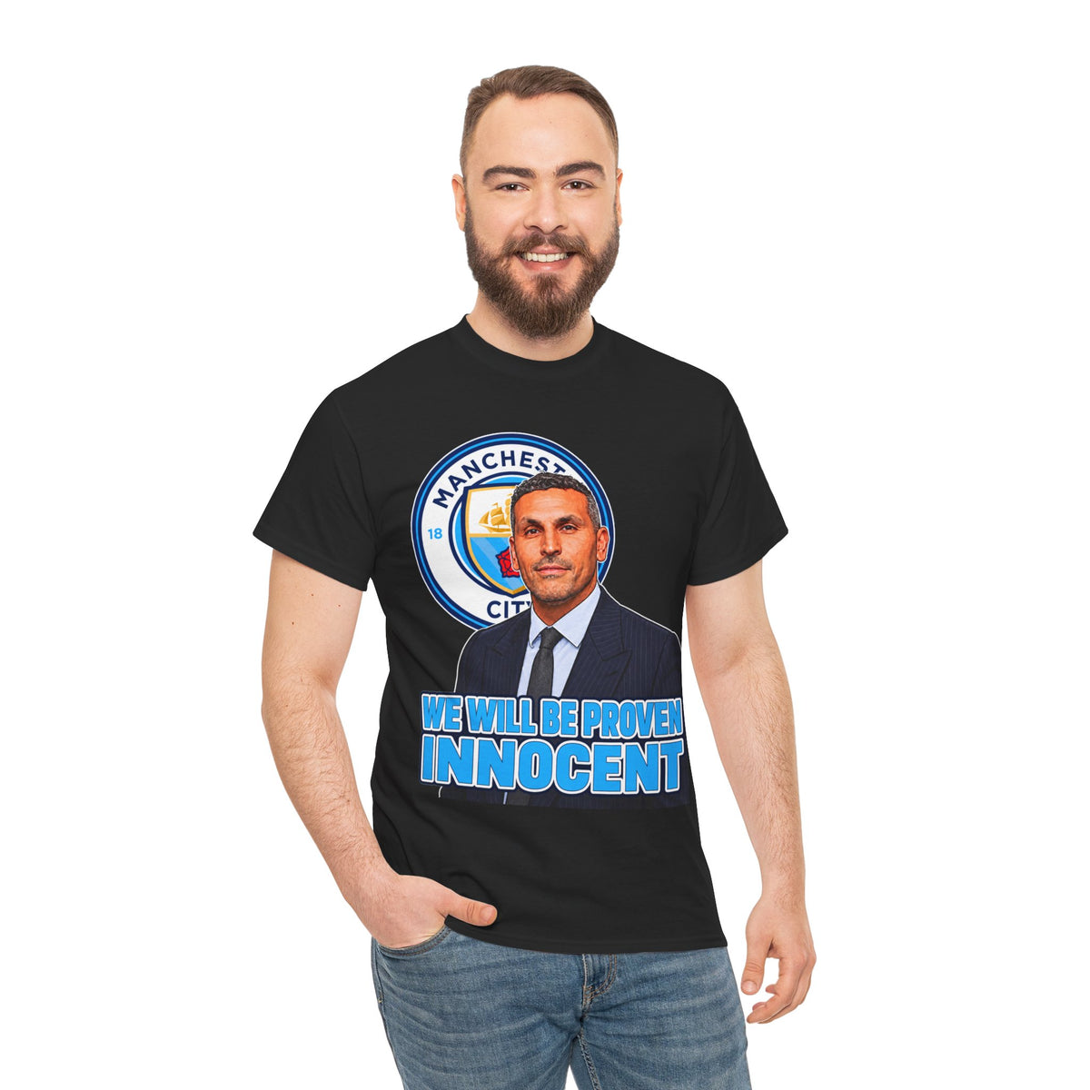 Manchester City “We Will Be Proven Innocent” Fan Cotton T-Shirt