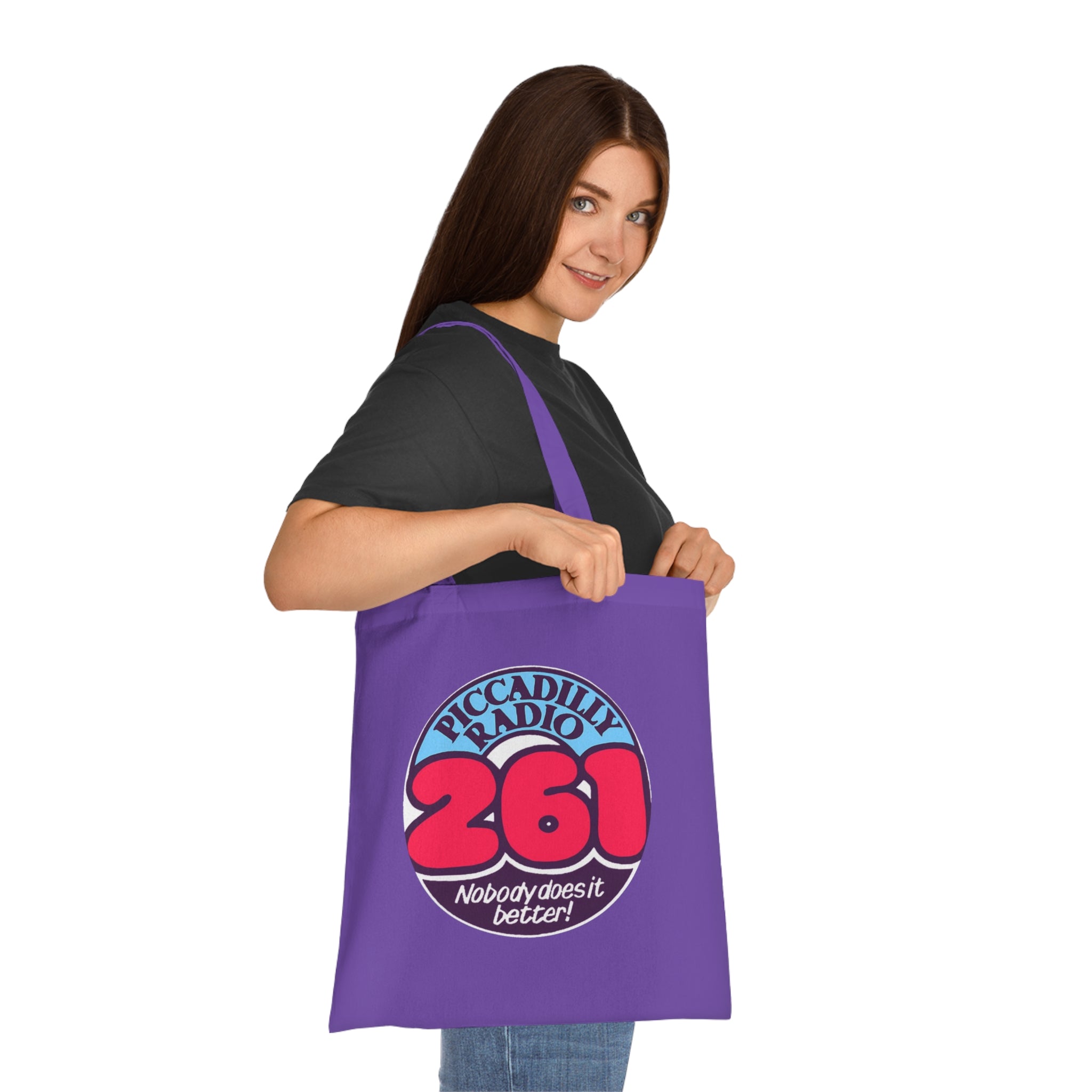 Piccadilly Radio 261 Retro Logo Tote Bag – 'Nobody Does It Better' Cotton Shopper