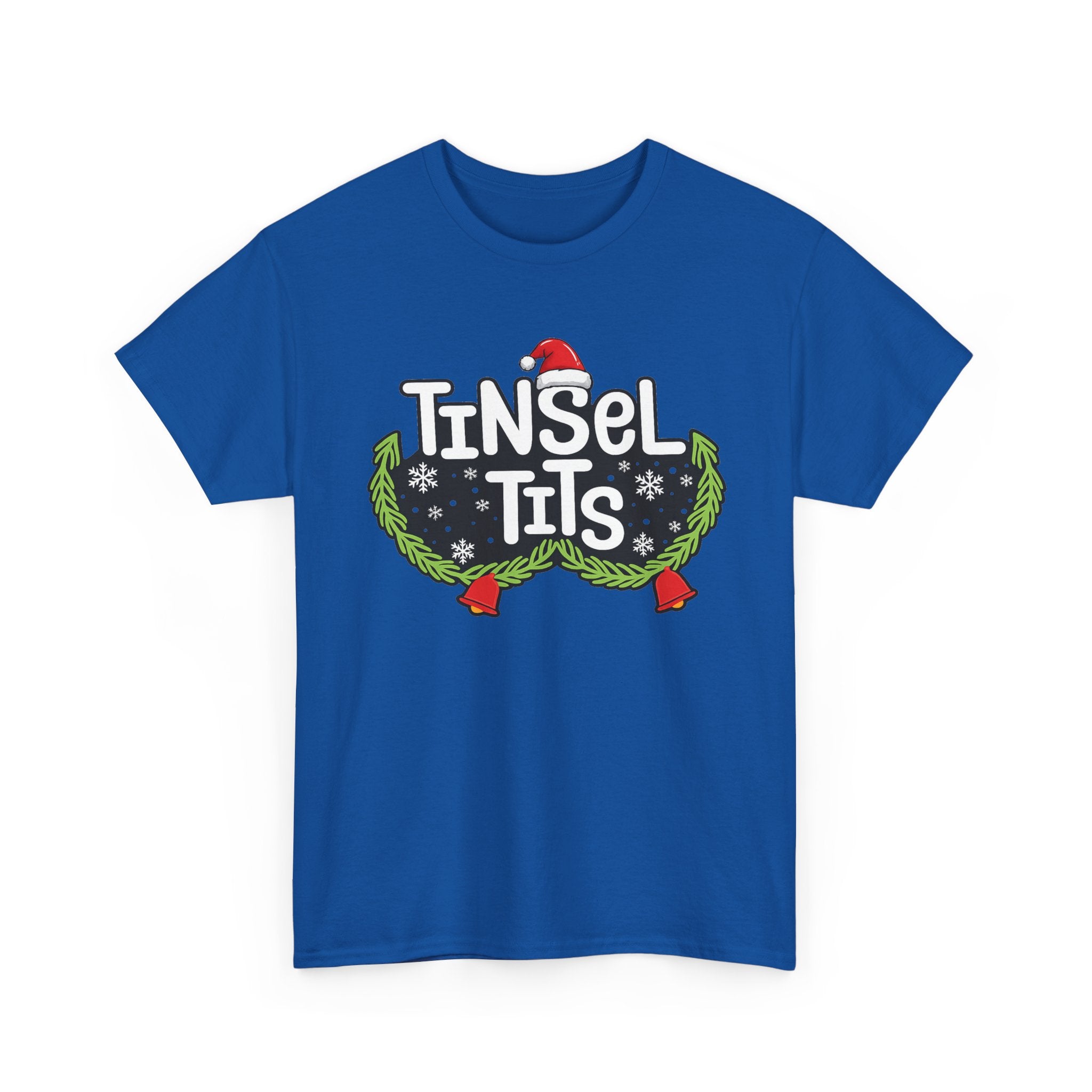 T-Shirt — "Tinsel Tits" Funny Christmas Wreath Holiday Tee