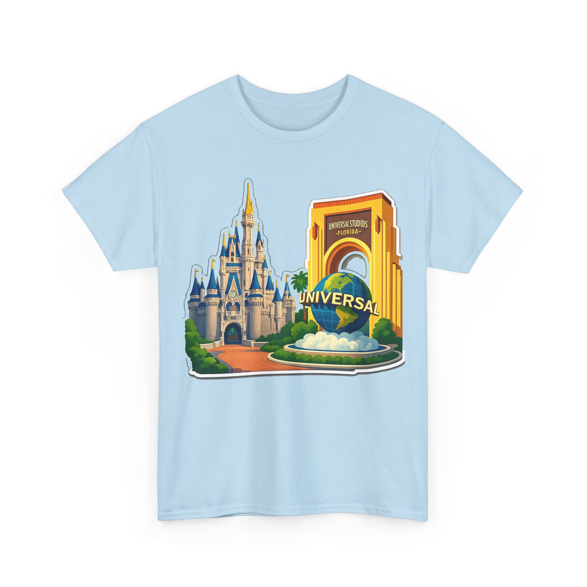 Disney & Universal Orlando Theme Park Travel Souvenir Cotton T-Shirt