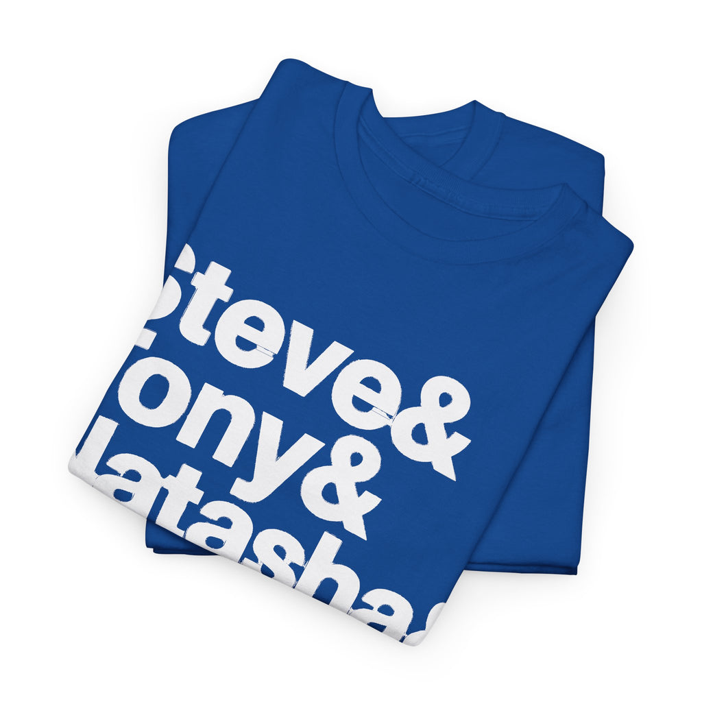 Avenger Names T-Shirt — Steve & Tony & Natasha & Bruce & Clint & Thor Tee