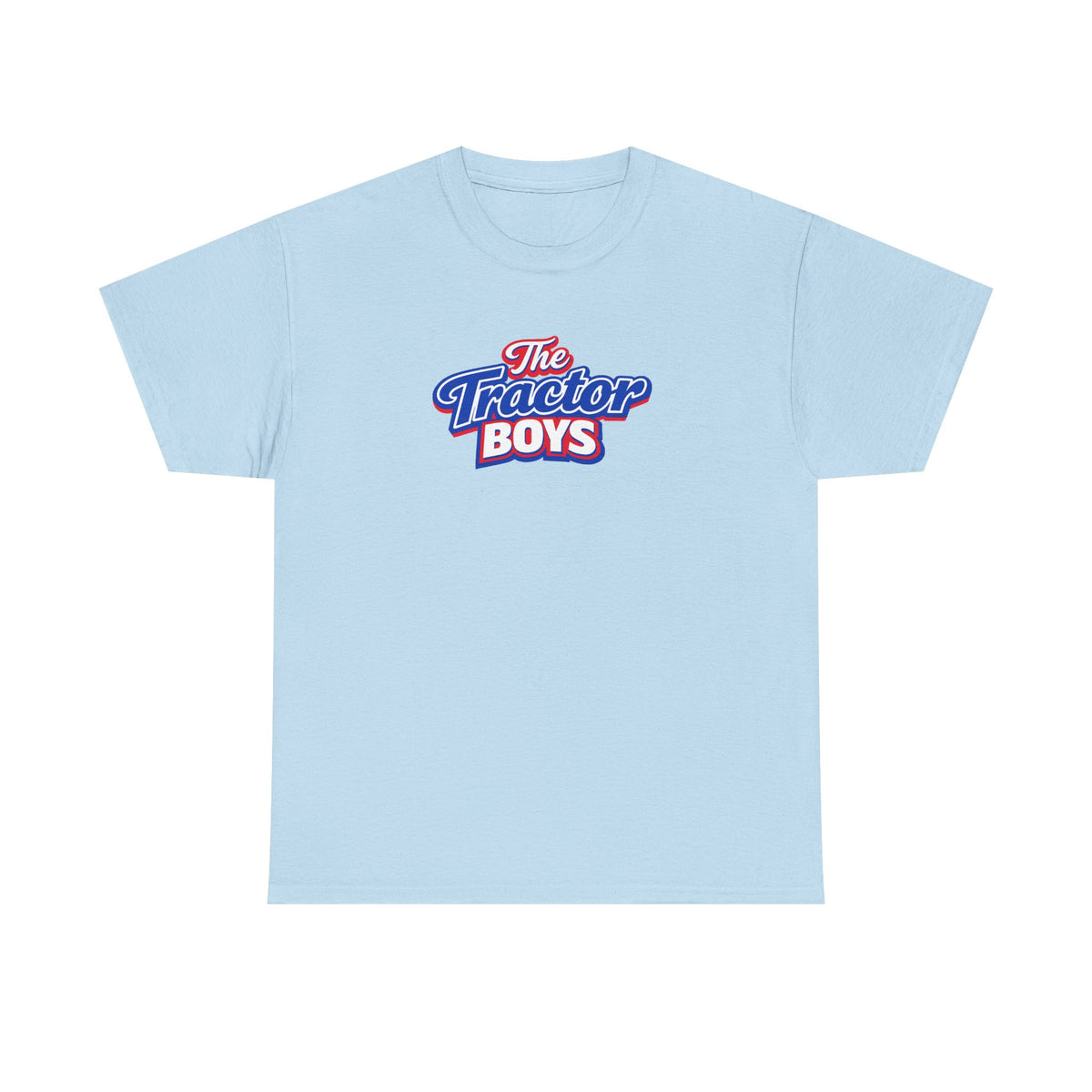 The Tractor Boys T-Shirt — Retro Blue & Red Logo Tee