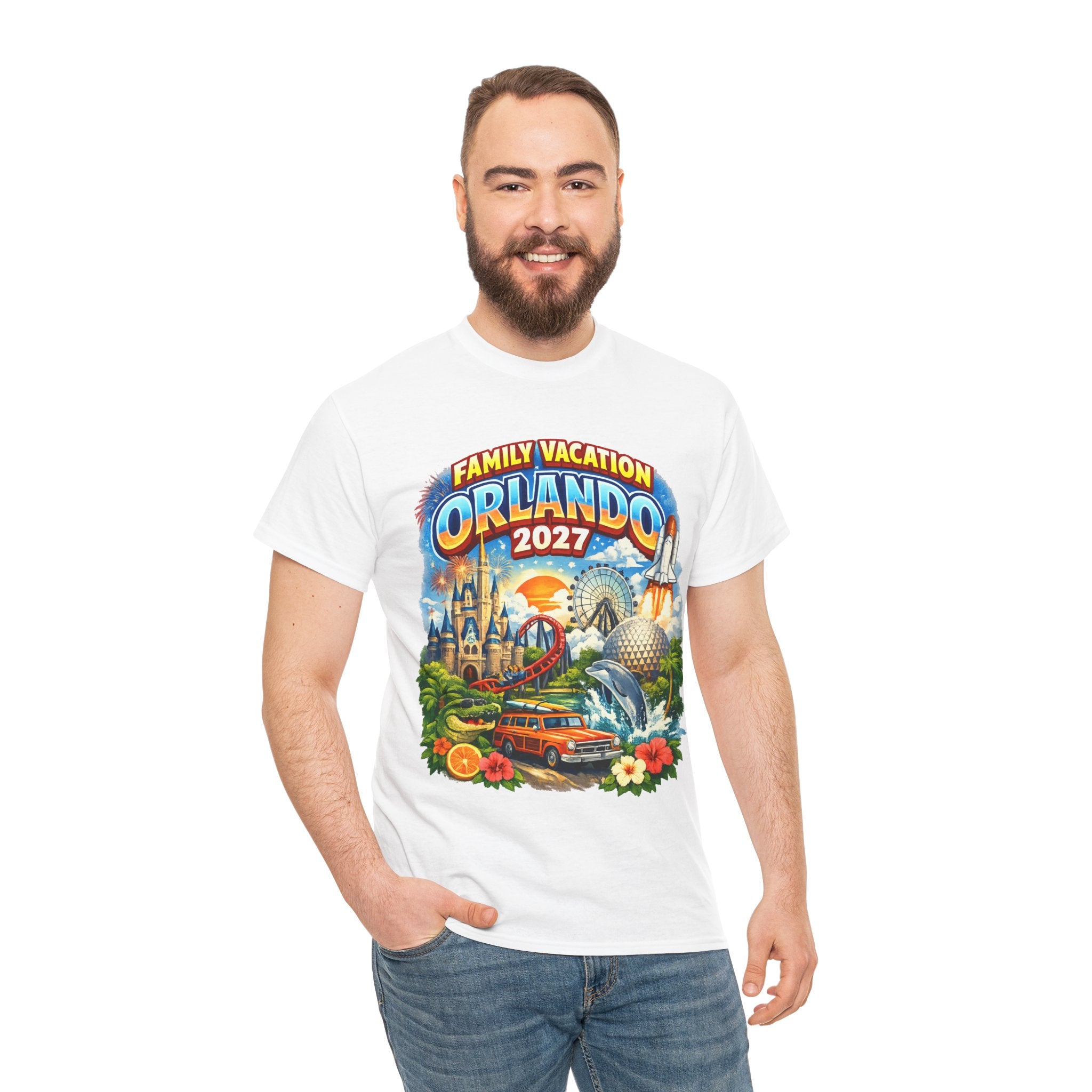 Orlando 2027 Family Vacation T-Shirt — Retro Theme Park Souvenir Tee
