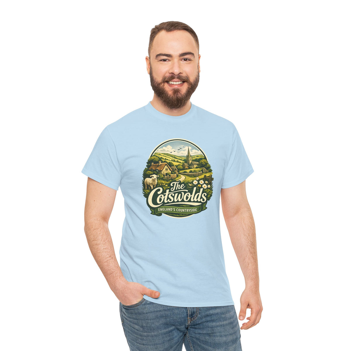 Cotswolds Vintage Landscape T‑Shirt — The Cotswolds Countryside Tee