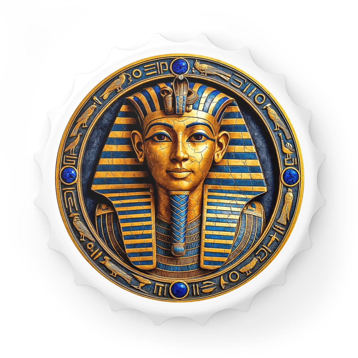 Egyptian Pharaoh Bottle Opener — Tutankhamun-Inspired Metal Bottle Cap Opener