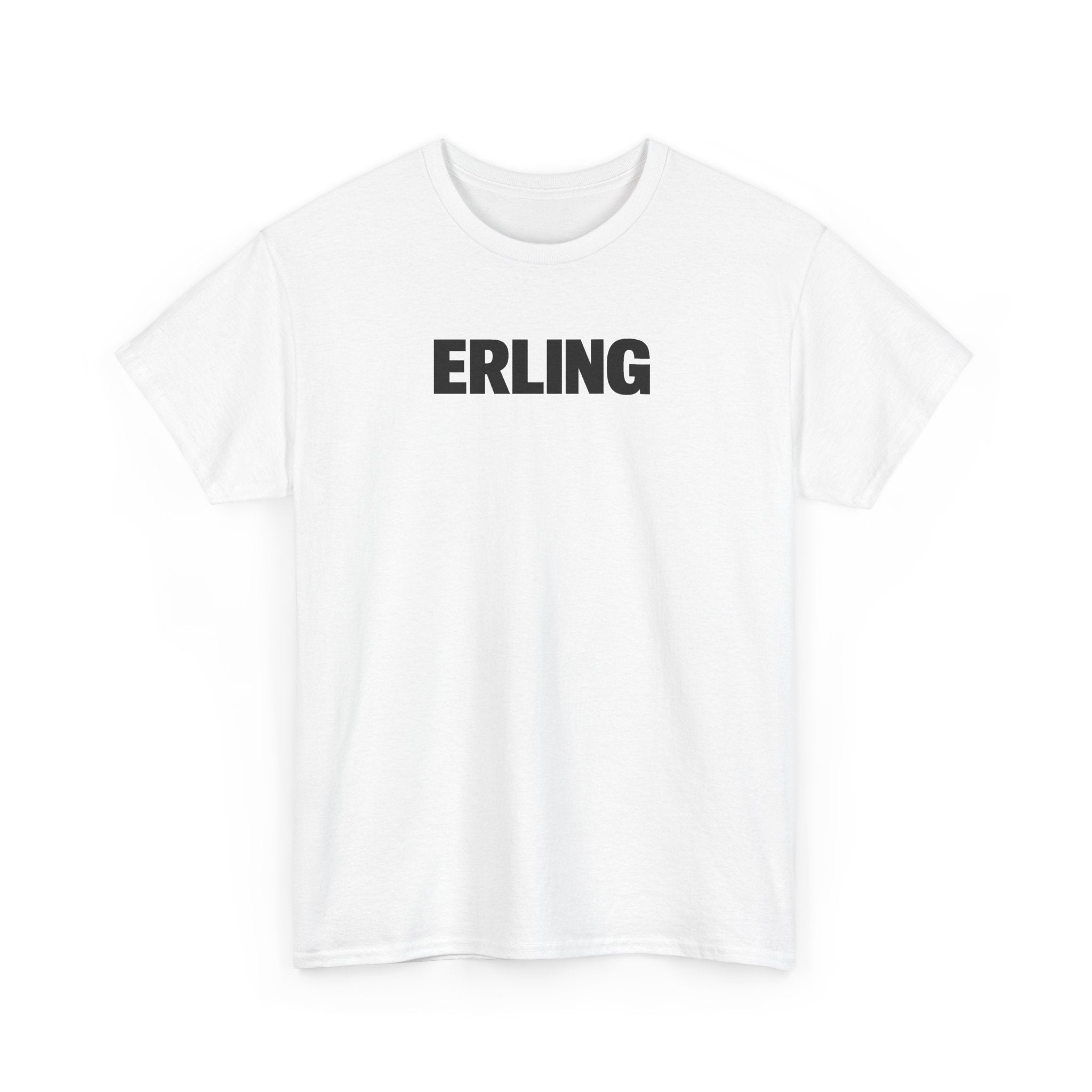 Erling Haaland Name Tee — Minimalist White Graphic T-Shirt