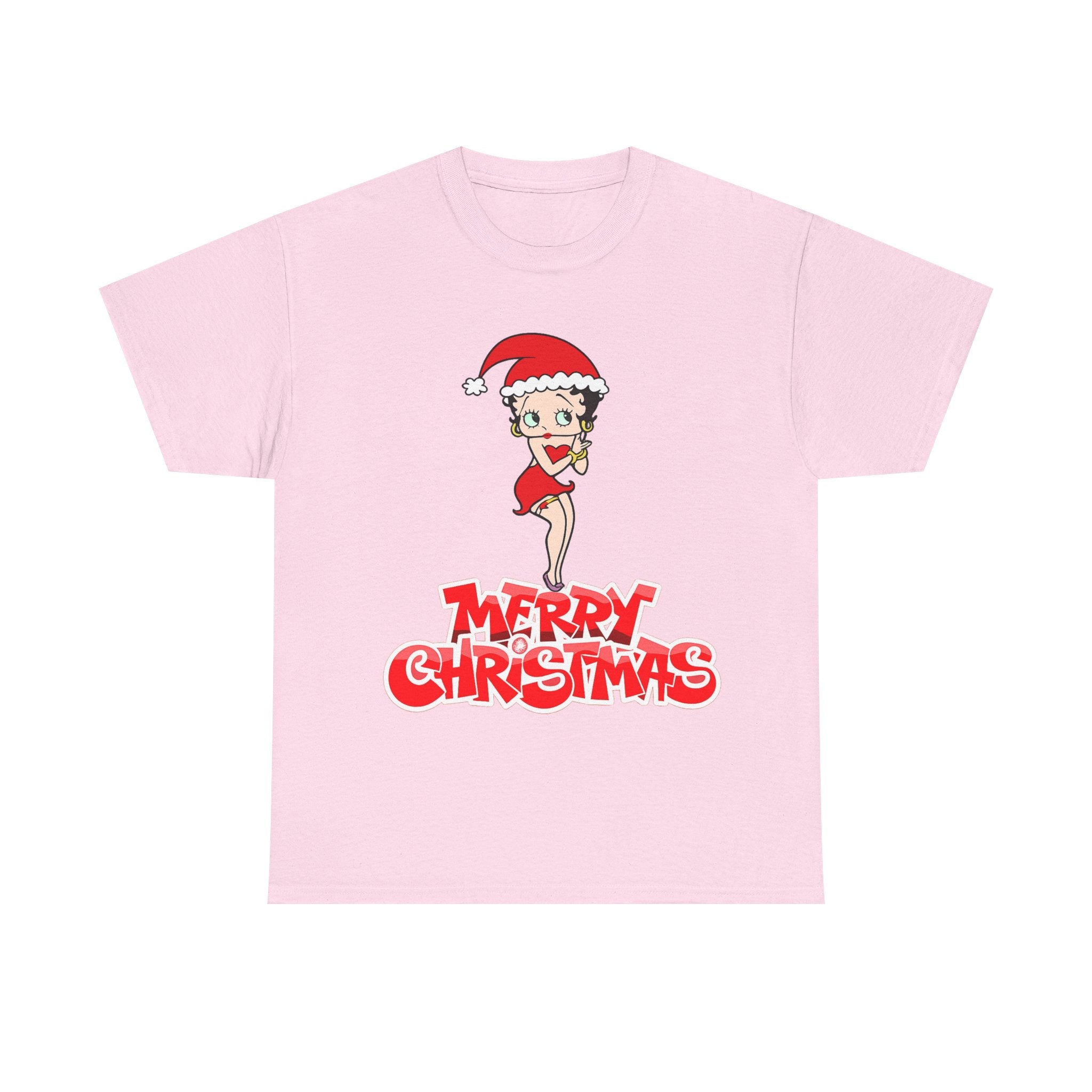 Christmas Betty Boop Tee - 'Merry Christmas' Holiday Graphic Shirt