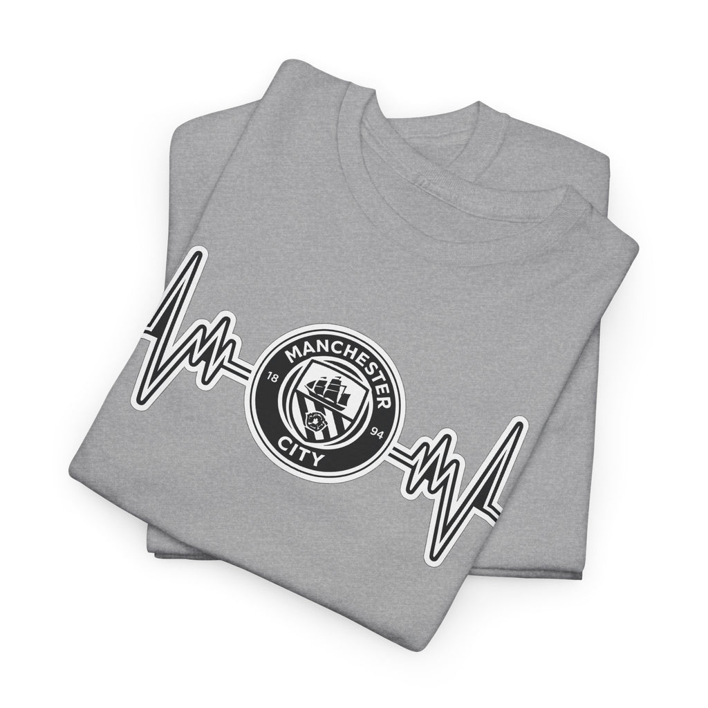 Manchester City Heartbeat Logo T-Shirt — Emergency Medical Services Pulse Tee