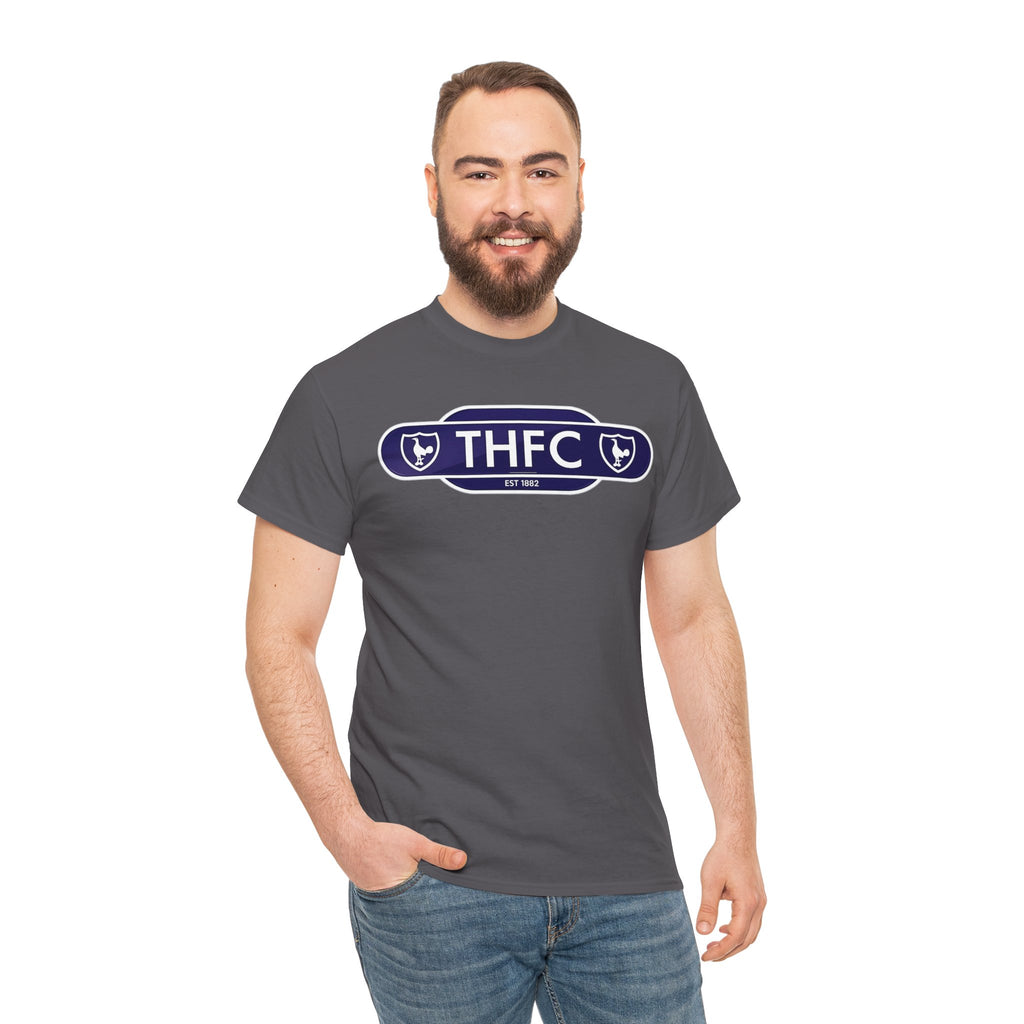 THFC Tottenham Hotspur Railway Sign T‑Shirt — Retro Football Club Tee