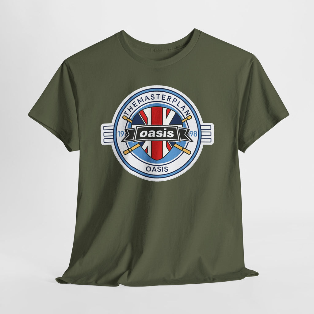 Oasis Union Jack Band Tee – Retro Rock Logo T-Shirt