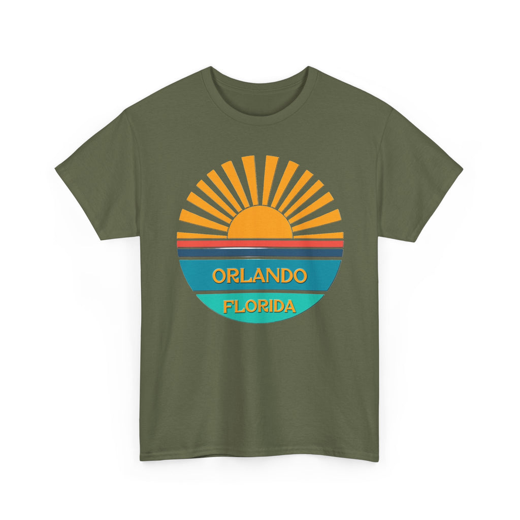 Orlando Florida Sunset T-Shirt – Retro Sunburst Vacation Tee