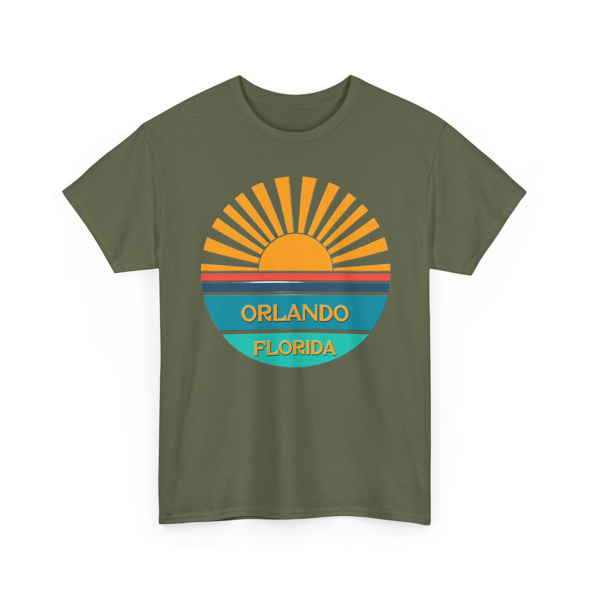 Orlando Florida Sunset T-Shirt – Retro Sunburst Vacation Tee