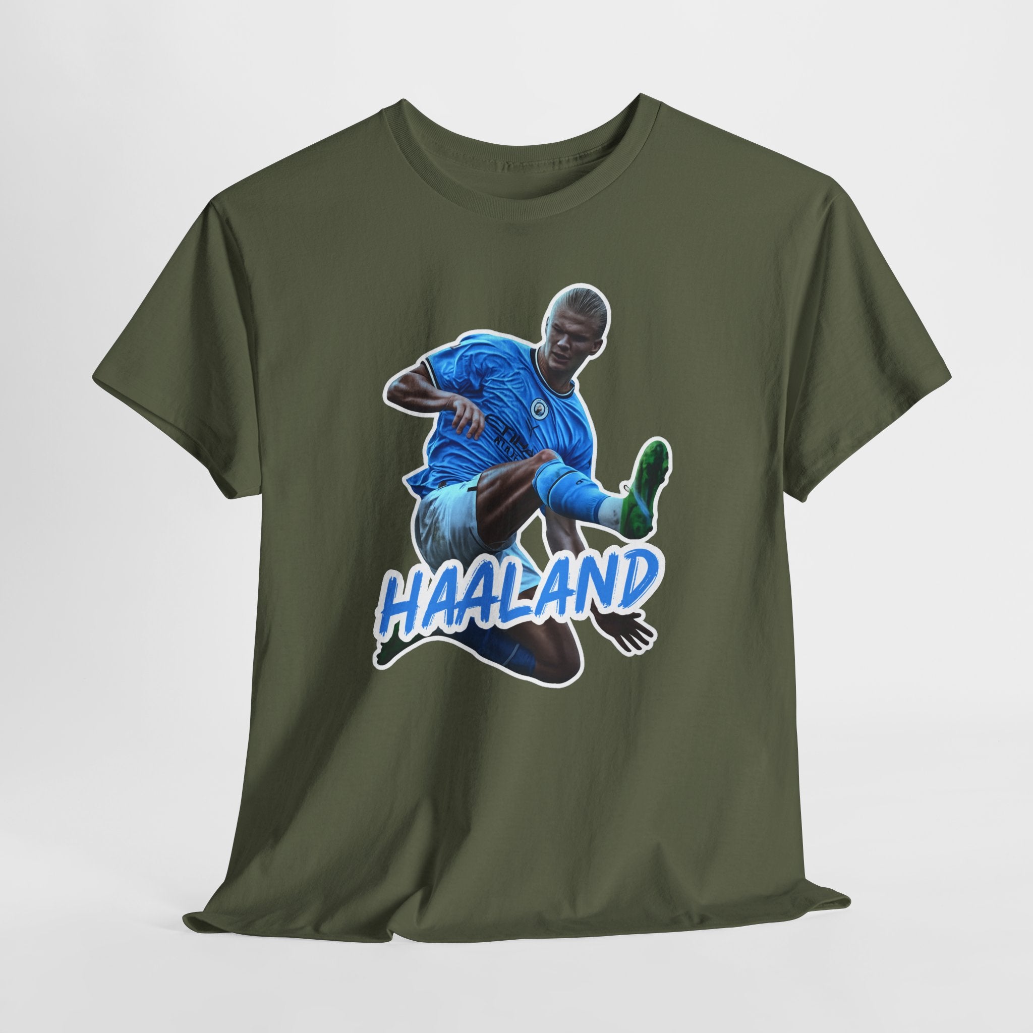 Erling Haaland Manchester City Soccer T‑Shirt – Dynamic Action Graphic Tee
