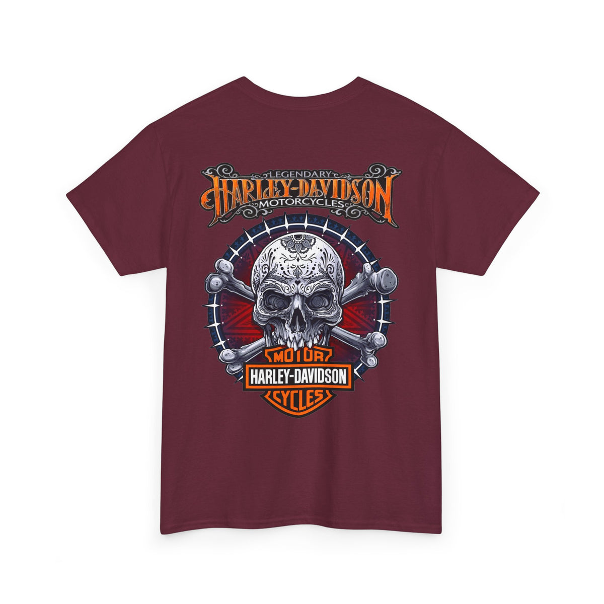 Harley-Davidson Skull Logo Cotton T‑Shirt