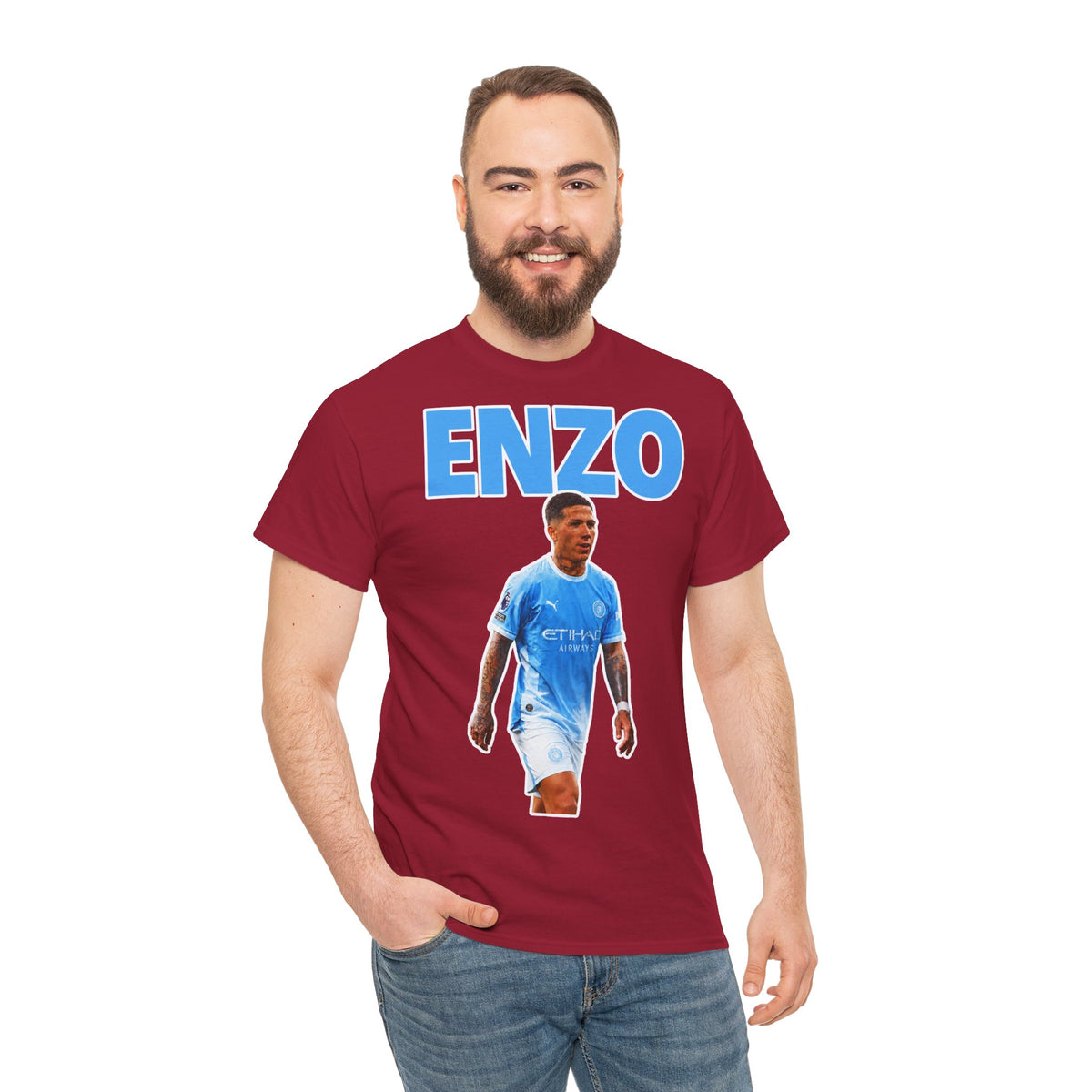 Enzo Fernandez Manchester City Inspired Cotton T-Shirt