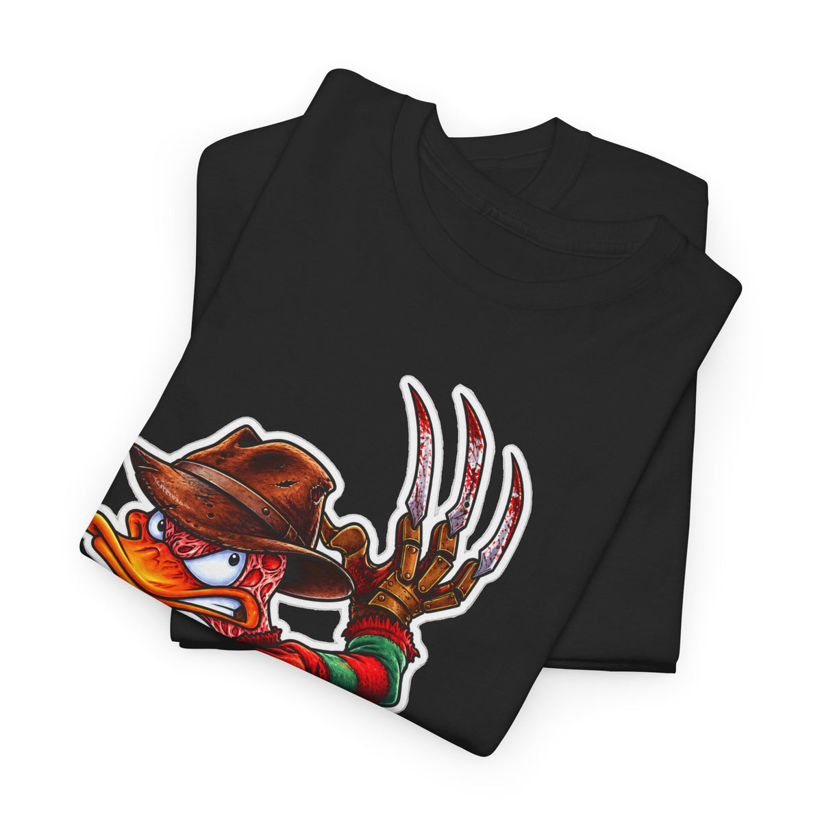 Horror Duck T-Shirt — Freddy-Inspired Creepy Duck Graphic Tee