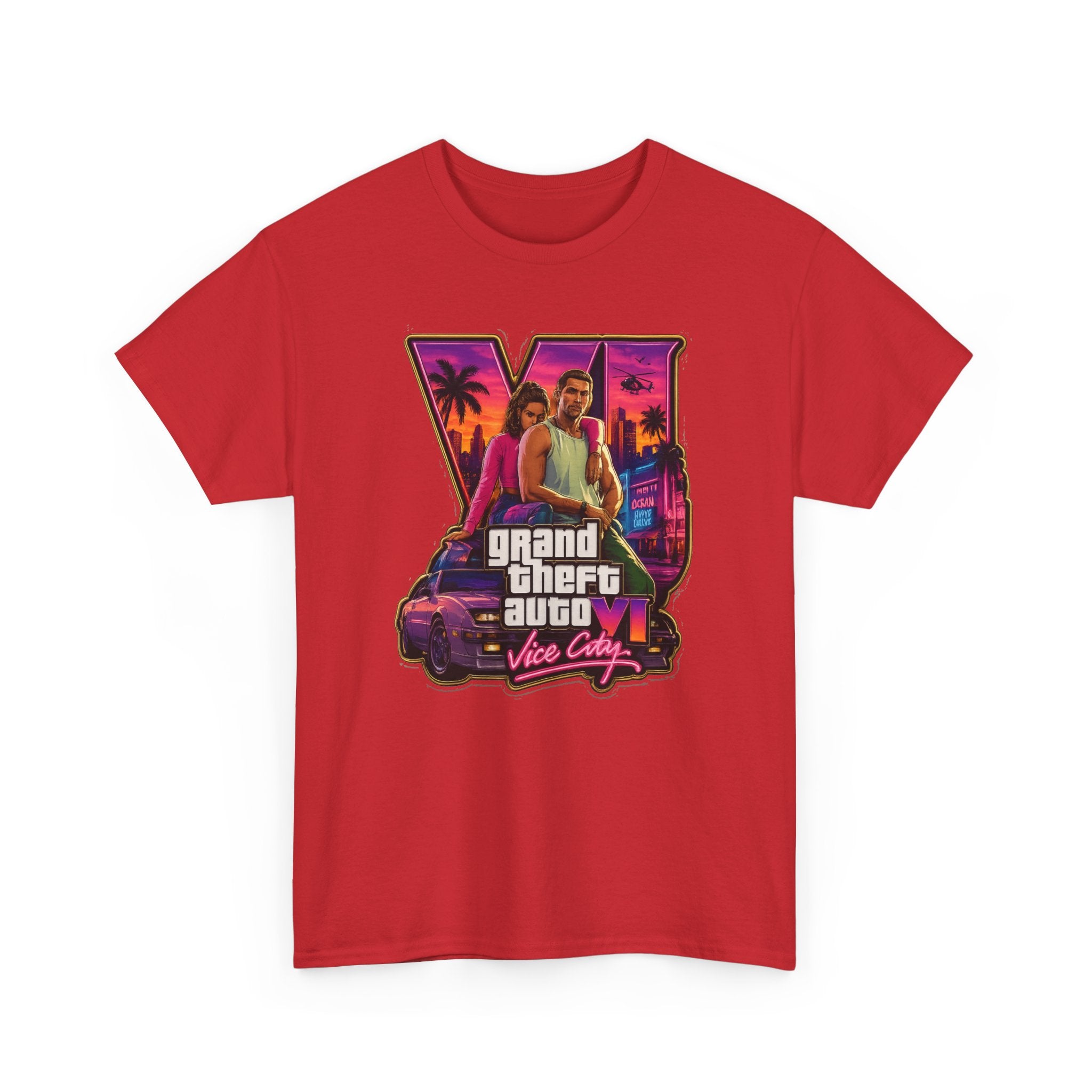 Grand Theft Auto Vice City Retro Logo Tee / Cotton T-Shirt