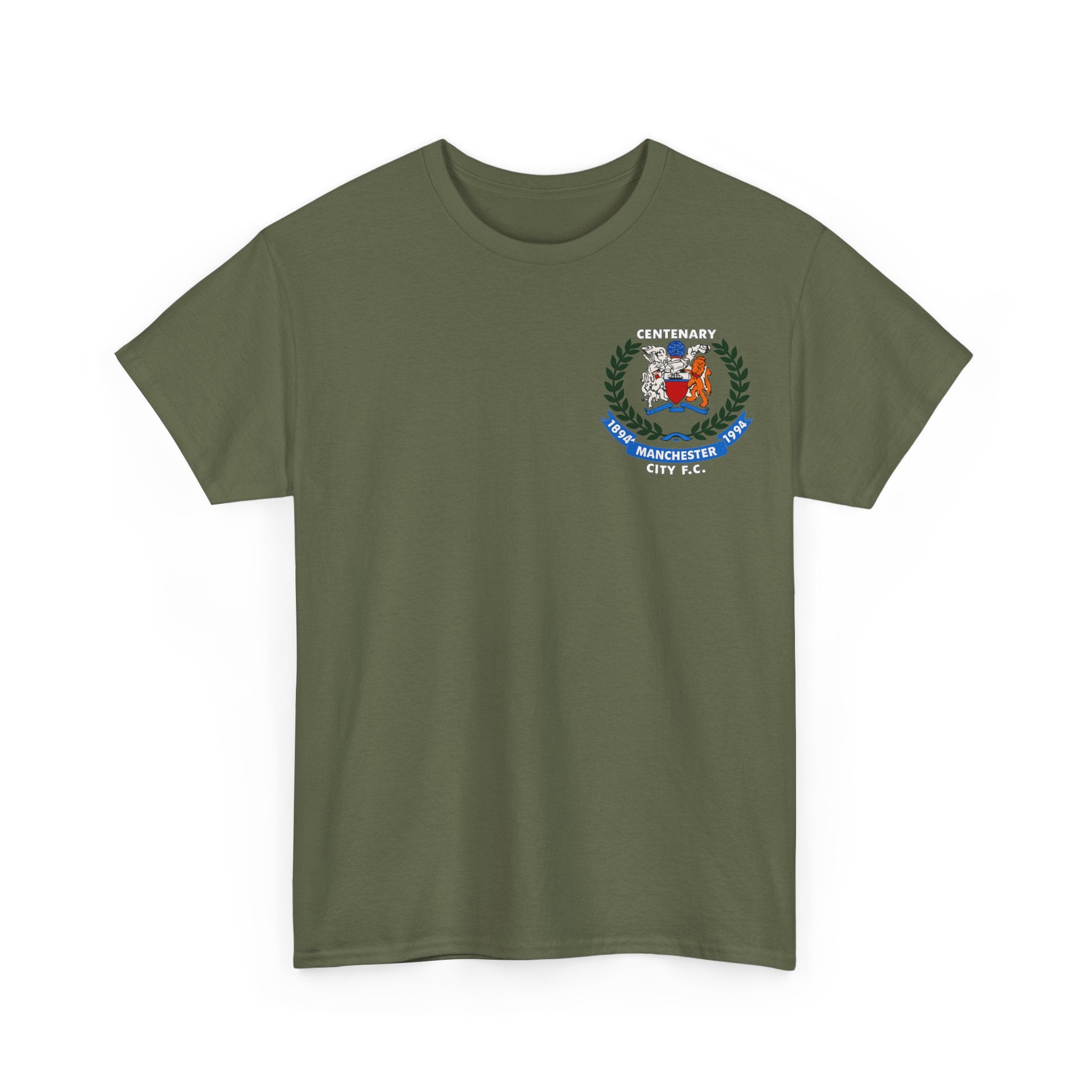 Manchester City F.C. Centenary Crest Tee — 1894–1994 Vintage Football T‑Shirt