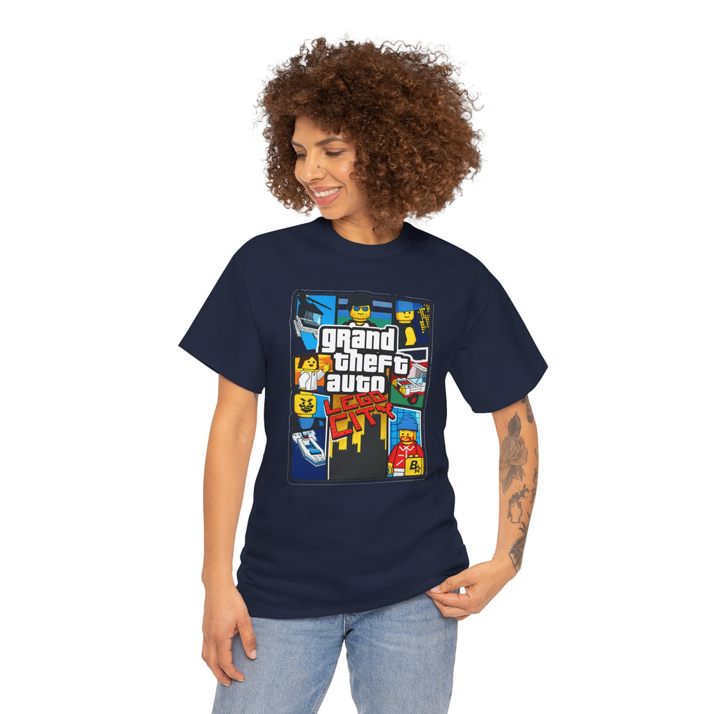 GTA Lego City Retro Block-Style 'Grand Theft Auto' Graphic Tee
