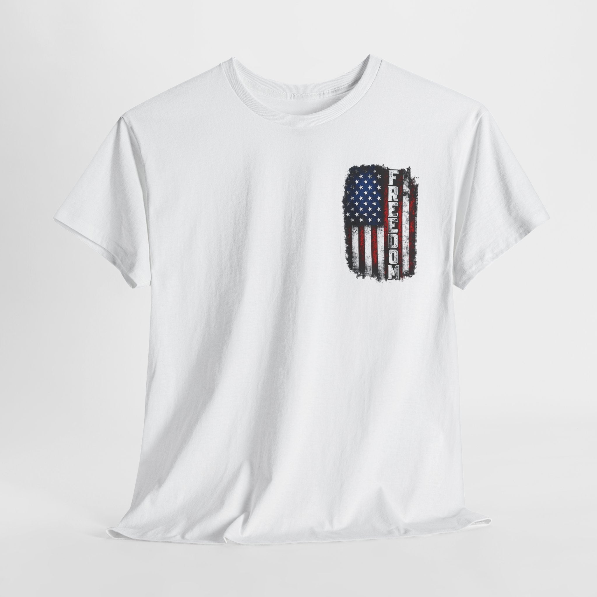 Freedom American Flag T-Shirt — Distressed USA Patriotic Tee