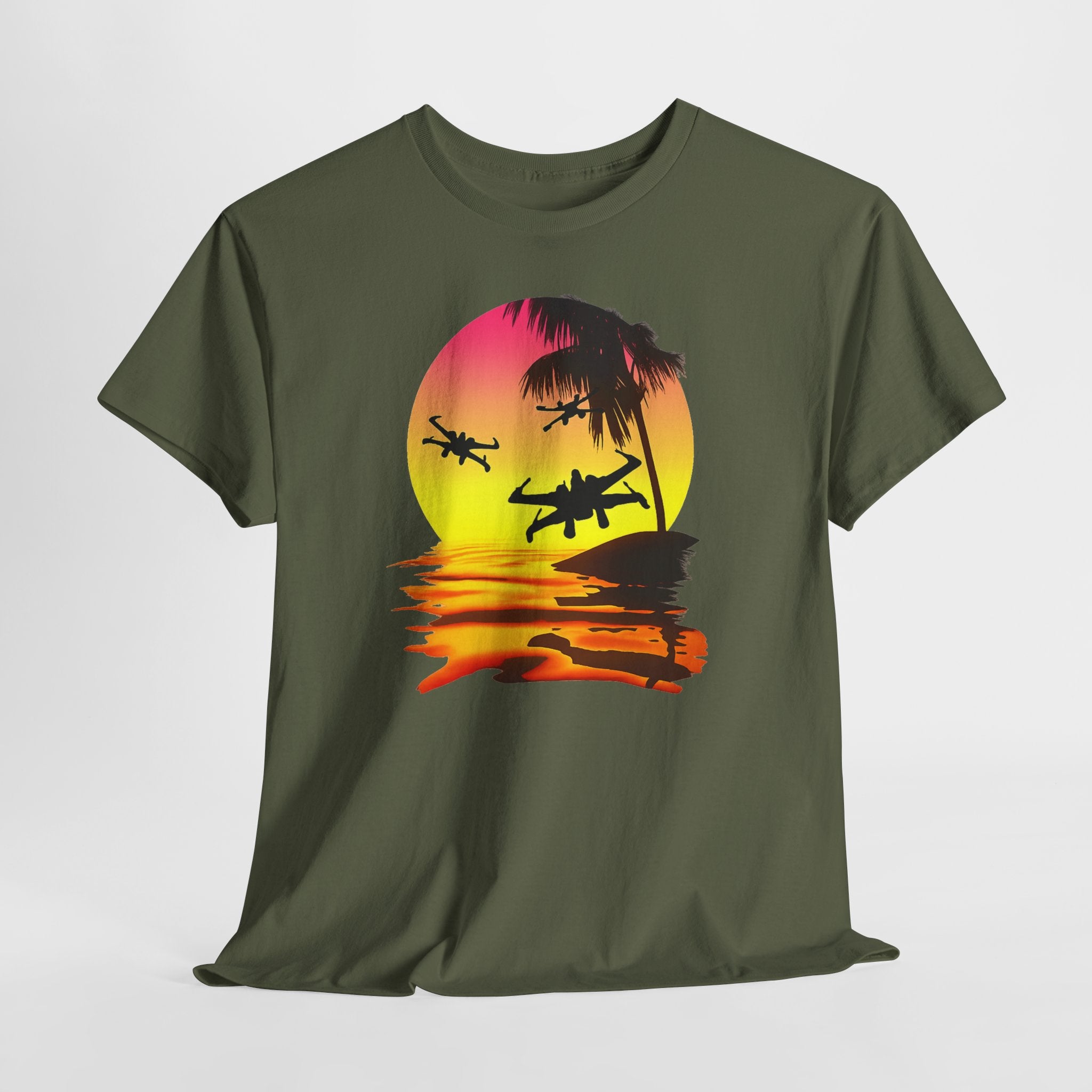 Star Wars X-Ring Sunset Beach Plane T-Shirt