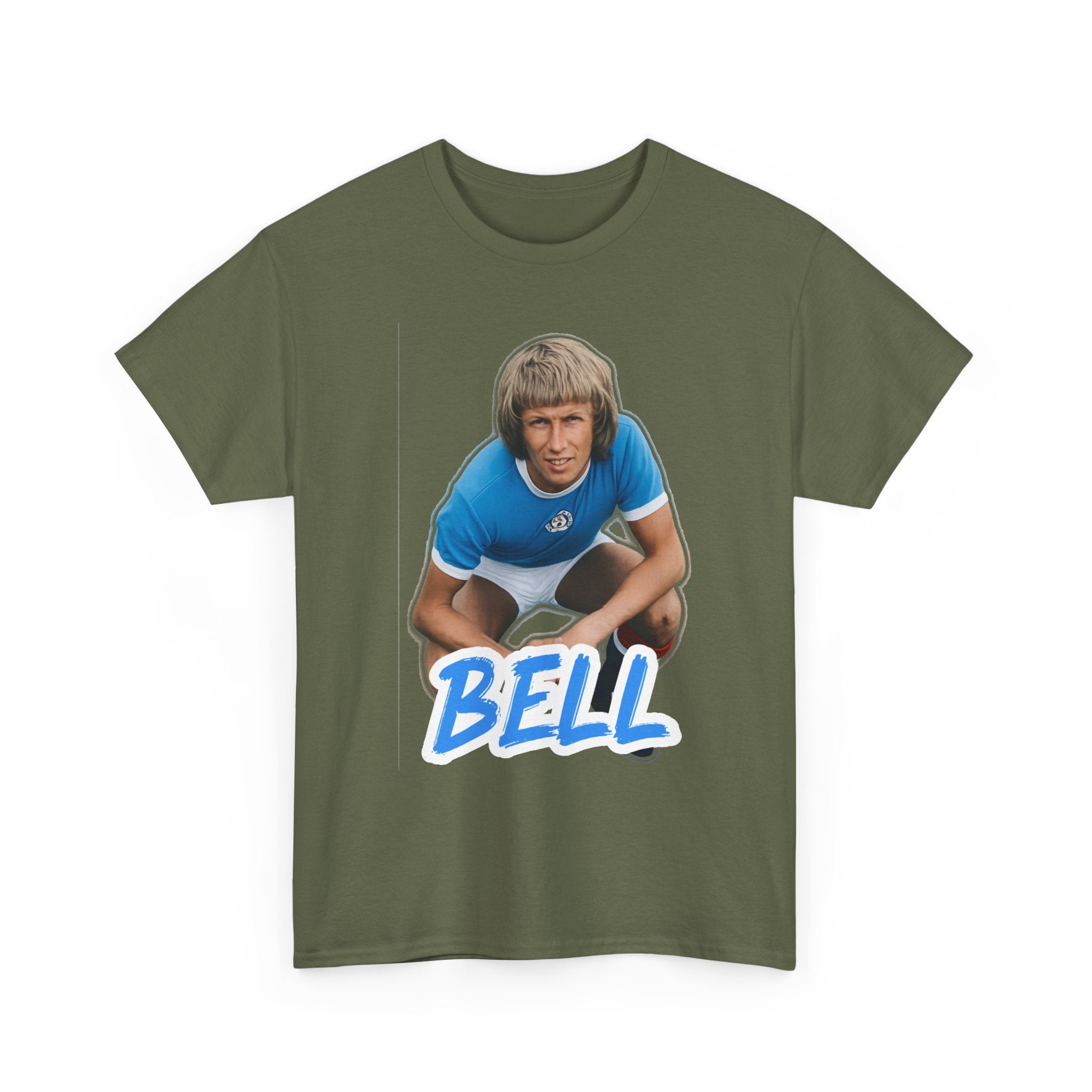 Colin Bell Manchester City Legend Retro Soccer Tee — Vintage Player Graphic T-Shirt
