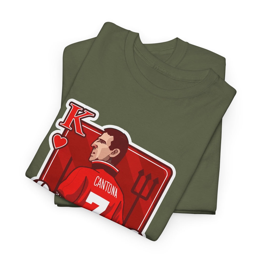 Cantona Playing Card Cotton T-Shirt / Tee — Number 7 Custom Jersey Design