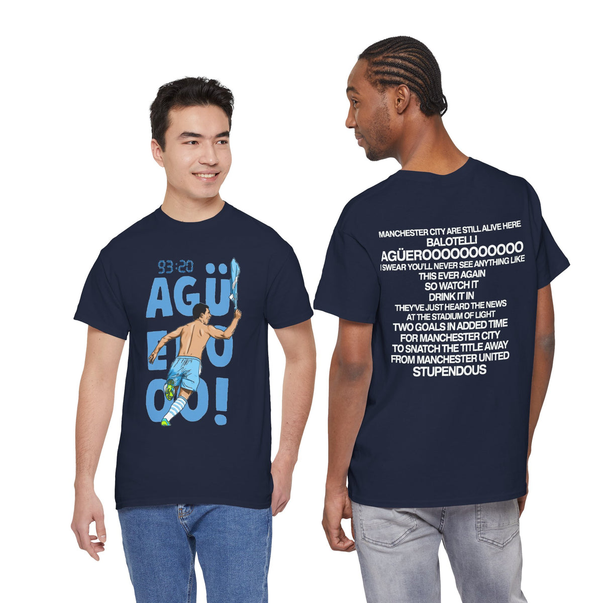 Agüerooo! 93:20 Goal Celebration Cotton T-Shirt