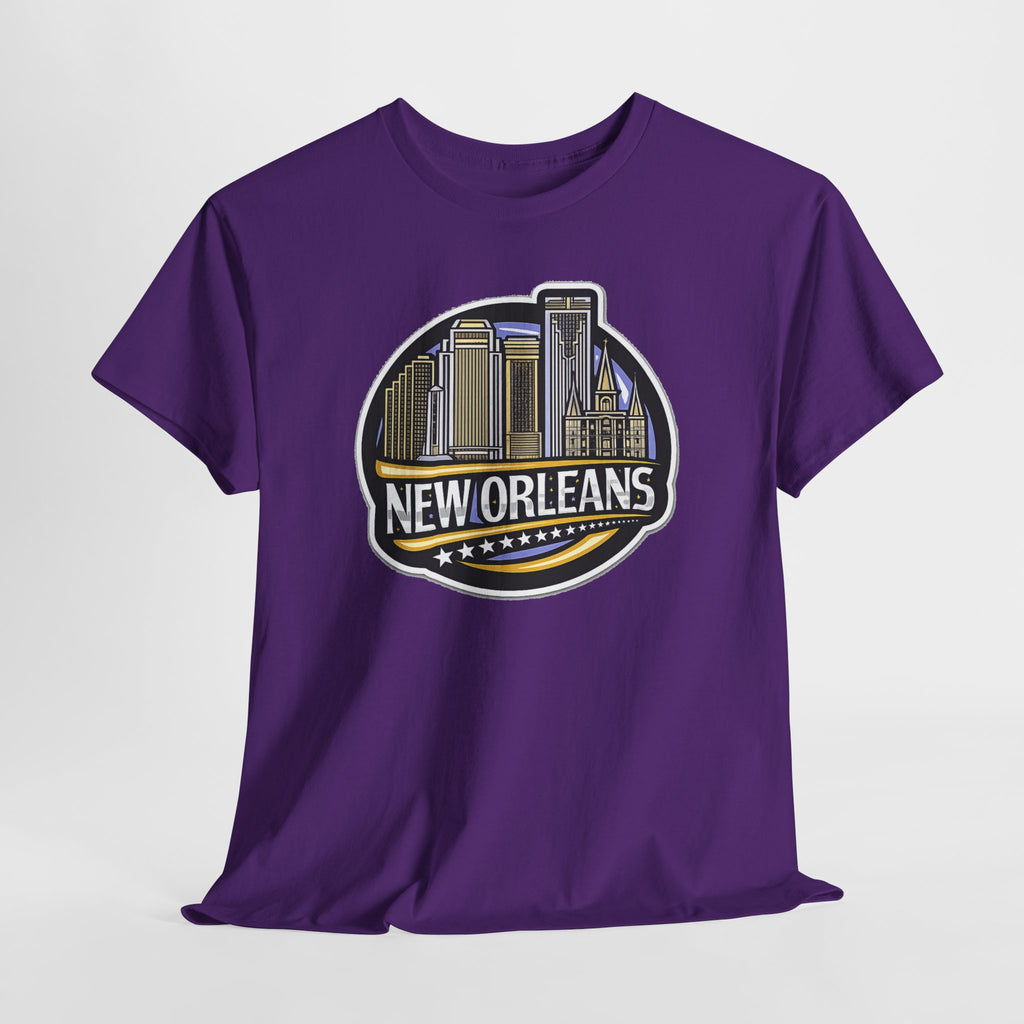 New Orleans Skyline Cotton T-Shirt — City Badge Tee