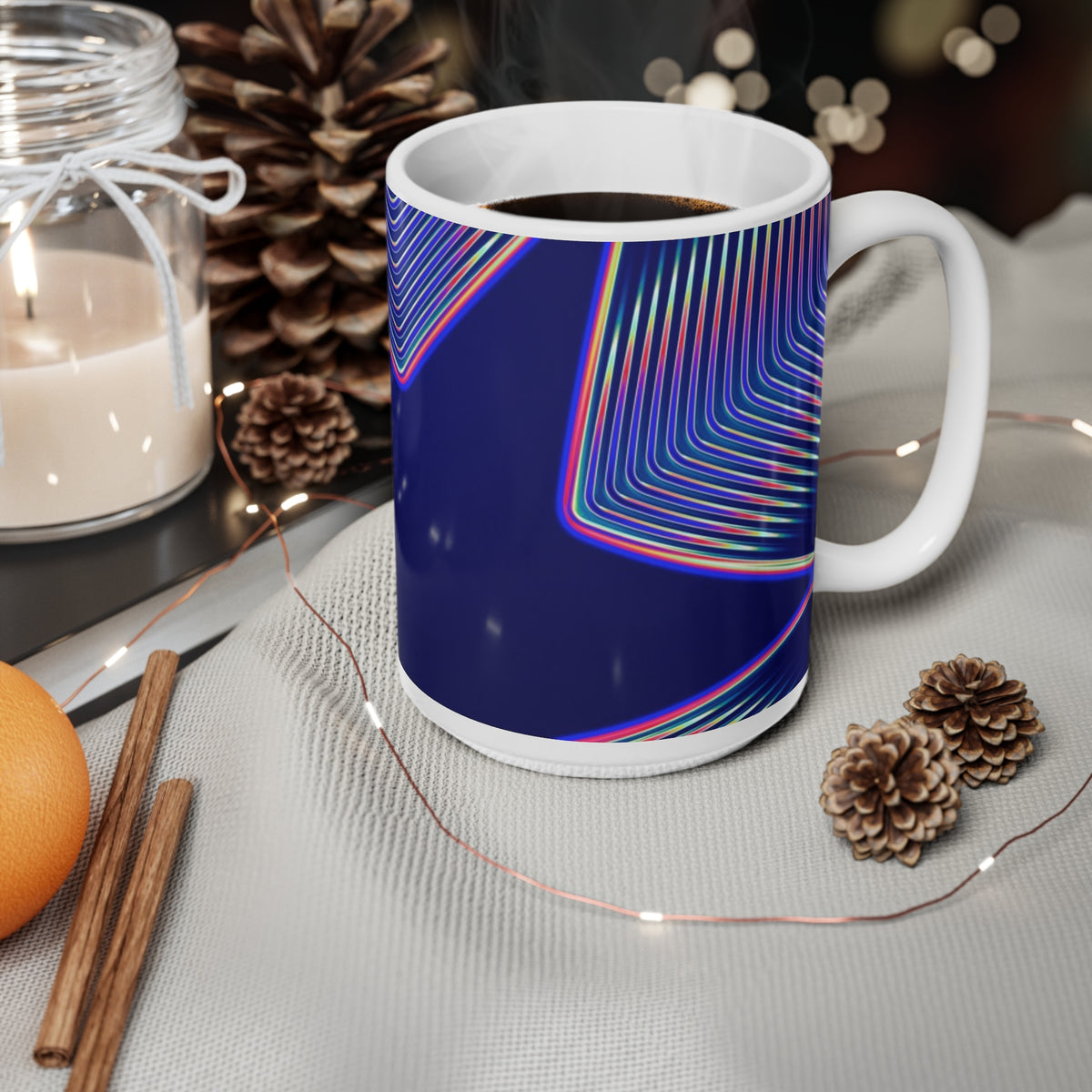 Champions League Star Ceramic Coffee Mug — Retro Wave 11oz & 15oz