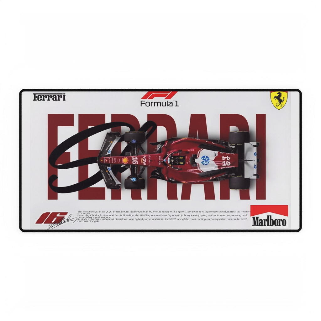 Ferrari Formula 1 Racing Desk Mat — Red F1 Car Graphic