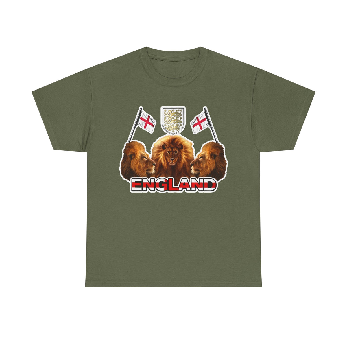 England 3 Lions Cotton Crest T-Shirt