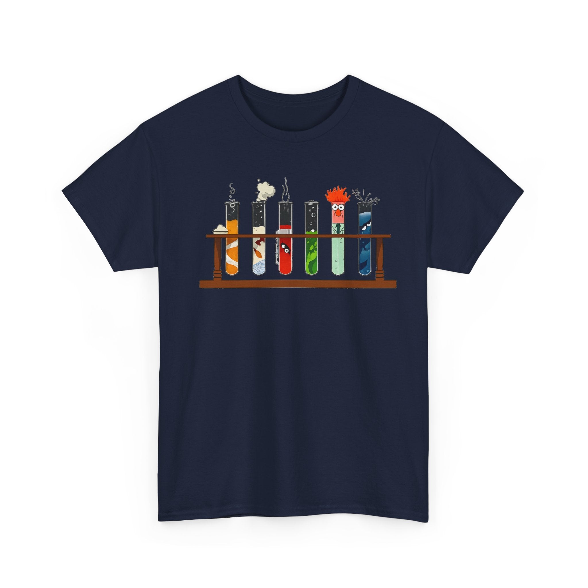 Muppets Beaker Science Test Tube Cats T‑Shirt — Cute Laboratory Cat Illustrations Tee