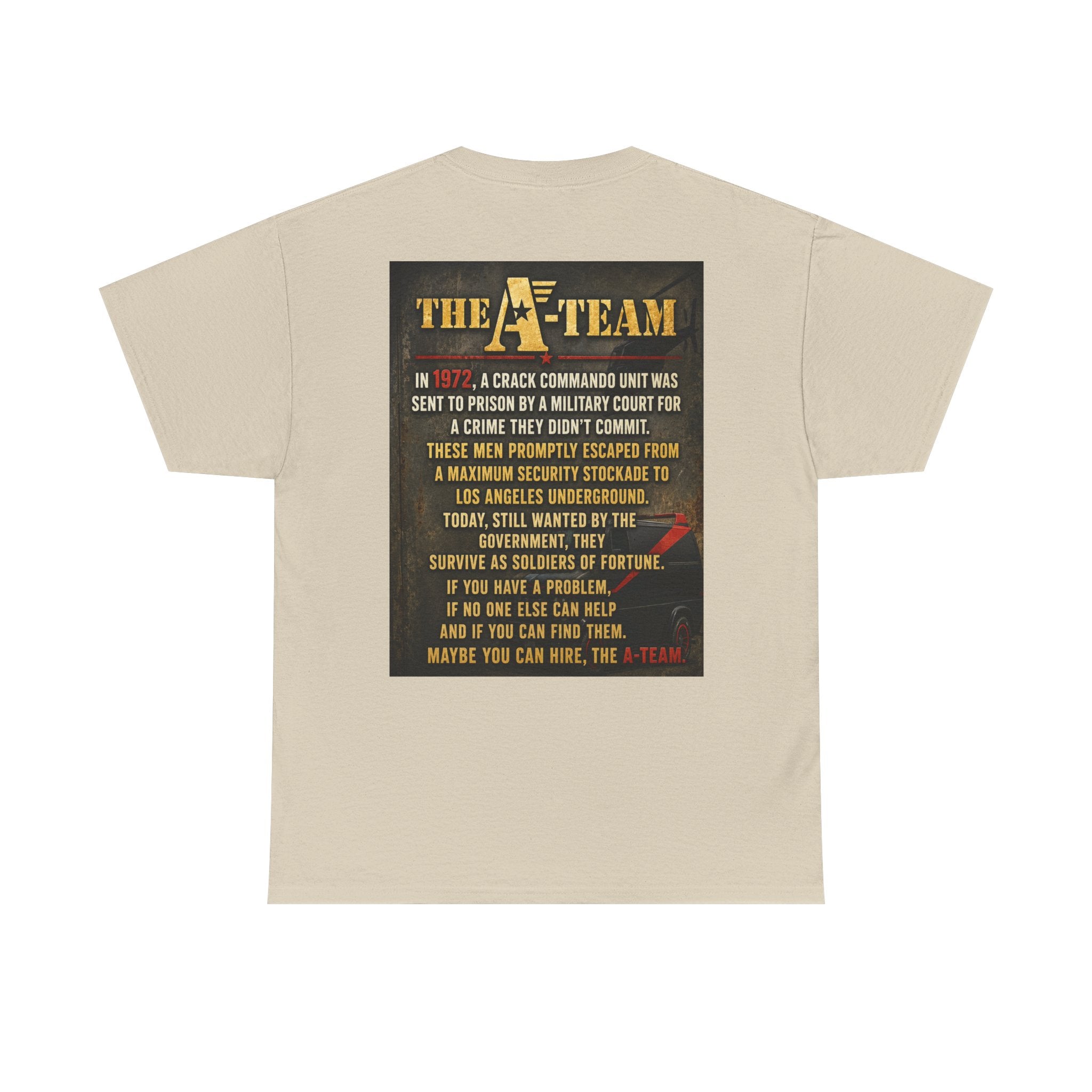A-Team Graphic Tee — Retro TV Series Logo & Character Poster T-Shirt