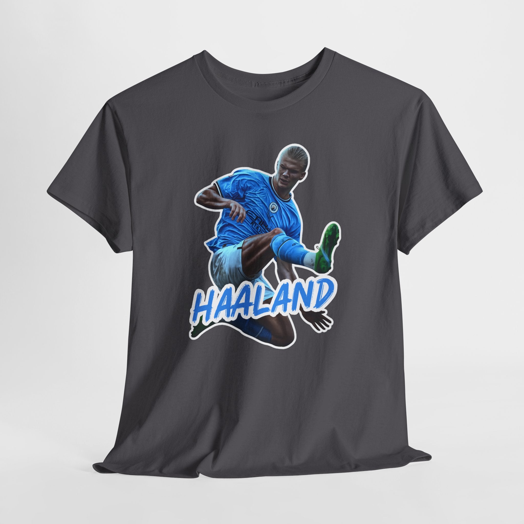 Erling Haaland Manchester City Soccer T‑Shirt – Dynamic Action Graphic Tee