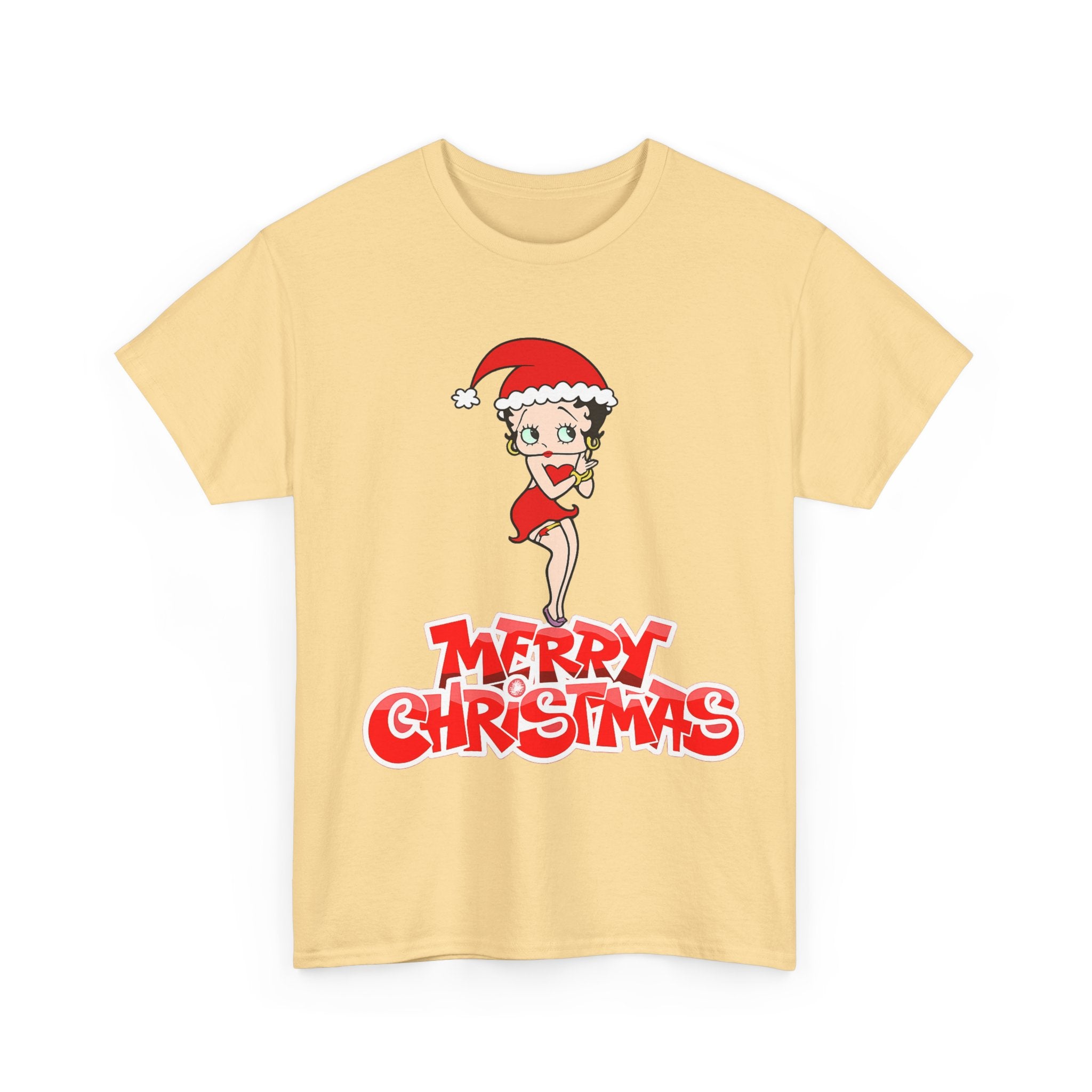 Christmas Betty Boop Tee - 'Merry Christmas' Holiday Graphic Shirt