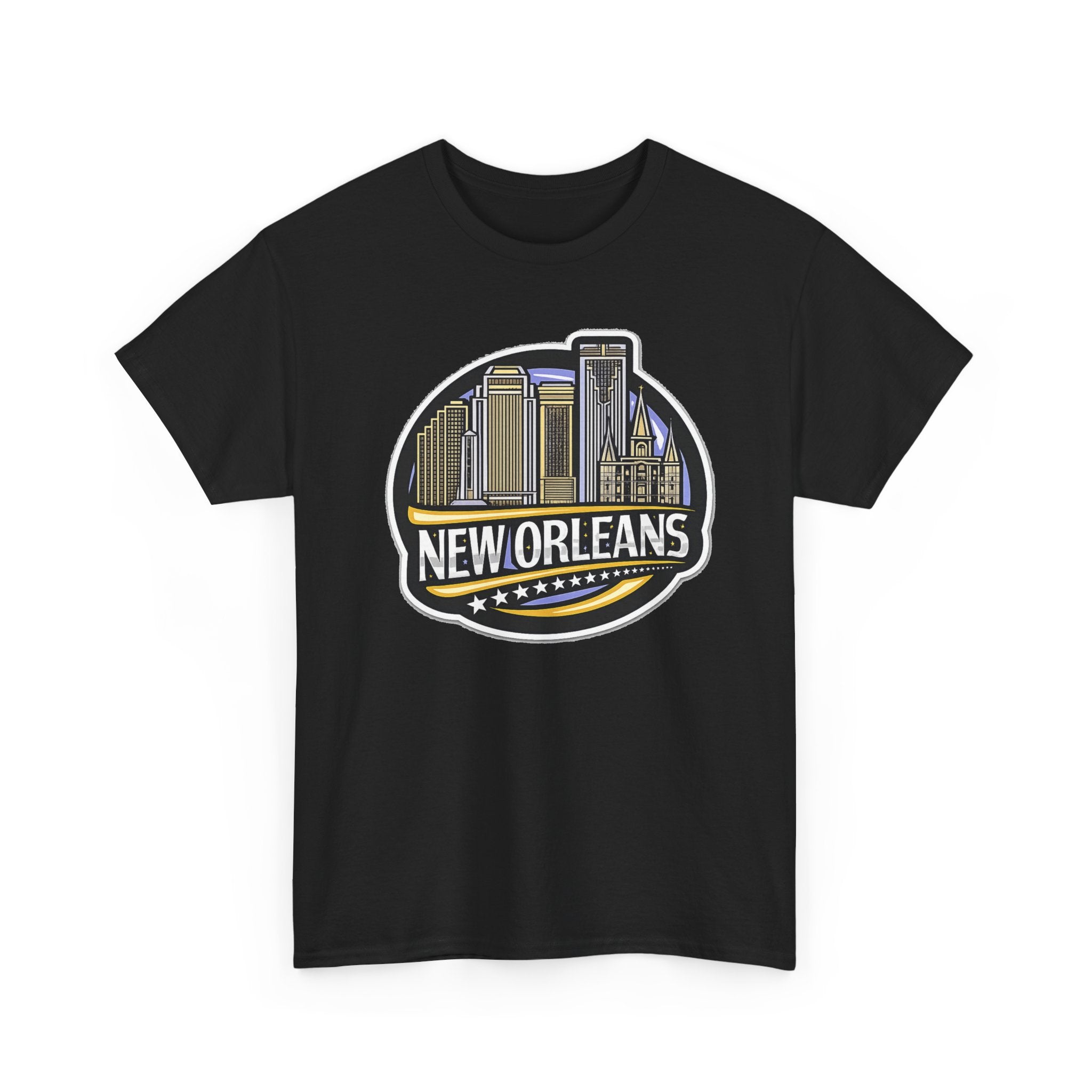 New Orleans Skyline Cotton T-Shirt — City Badge Tee