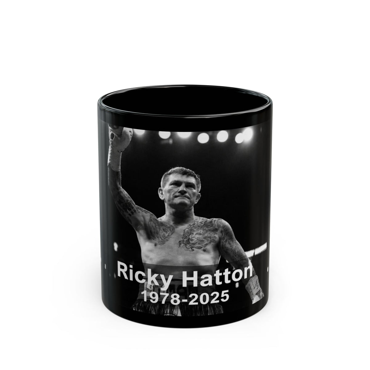 Memorial Black Mug – Ricky Hatton 1978–2025 Tribute