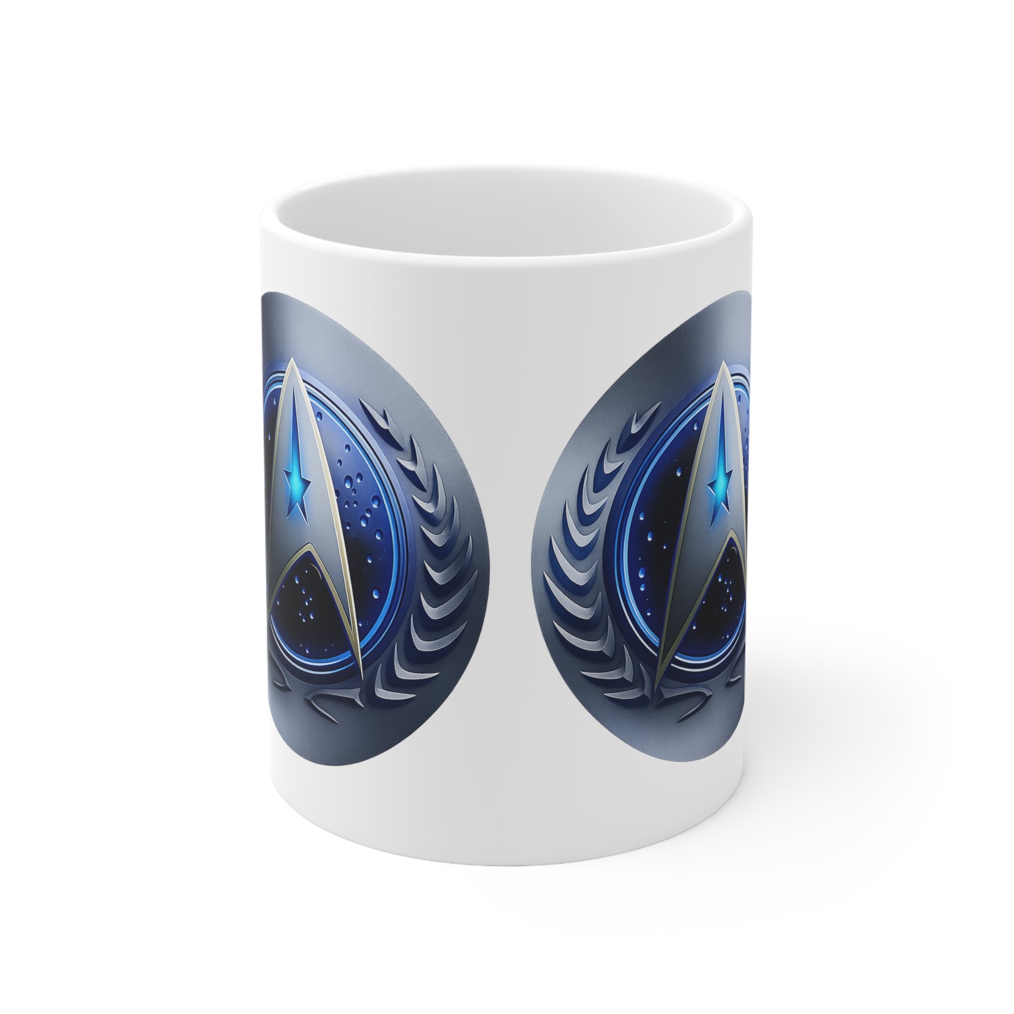 Starfleet Emblem Ceramic Mug — 11oz & 15oz Sci‑Fi Coffee Cup