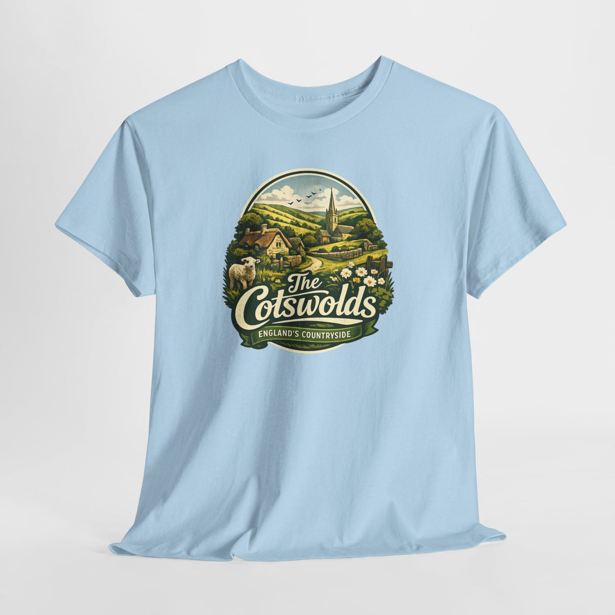 Cotswolds Vintage Landscape T‑Shirt — The Cotswolds Countryside Tee