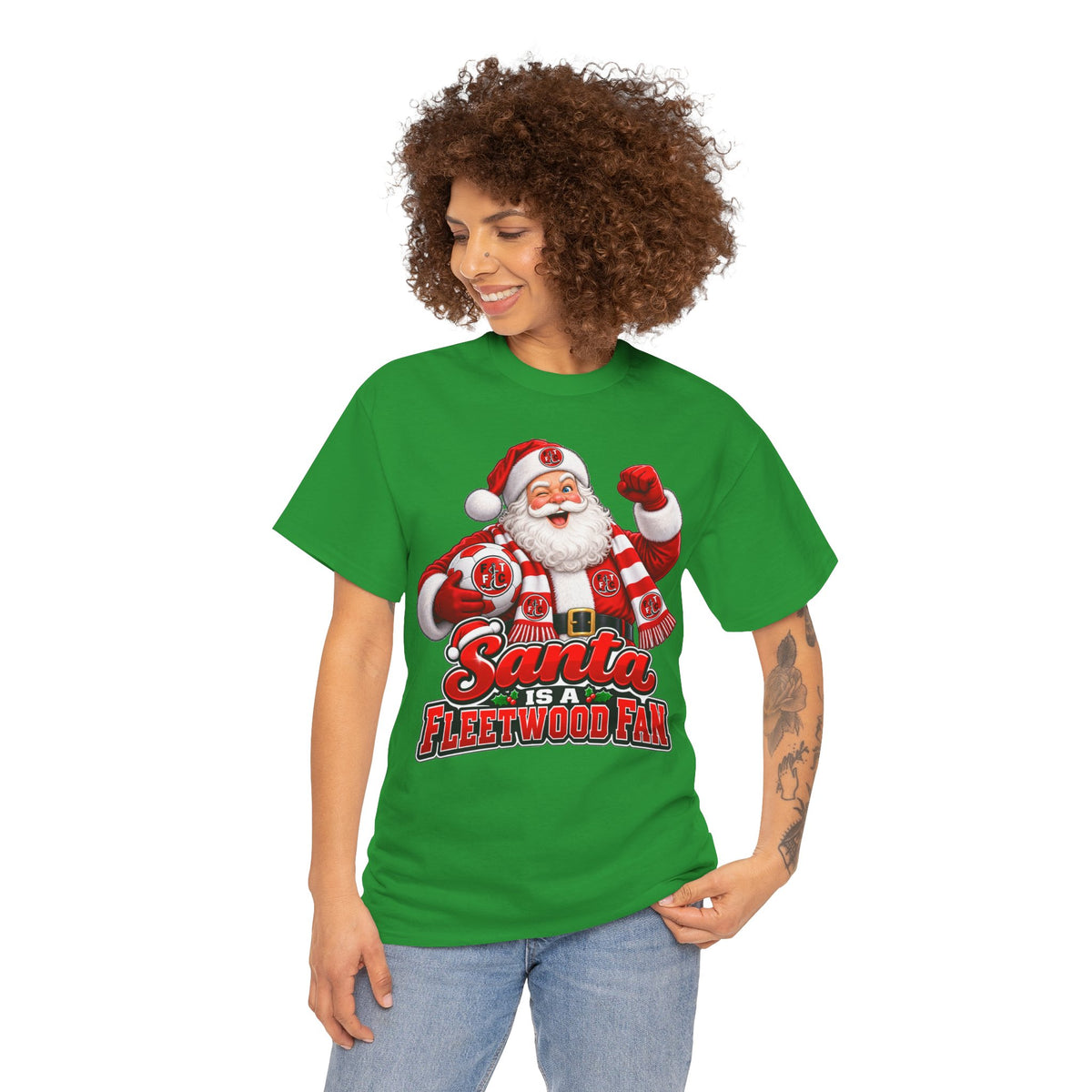 Santa Is a Fleetwood Fan Cotton T-Shirt