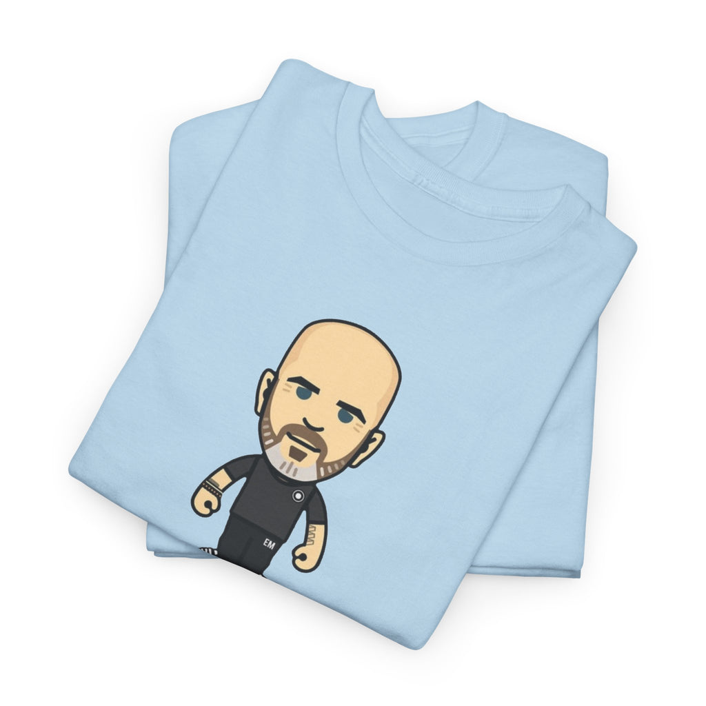 Enzo Maresca Manchester City Character Graphic Cartoon Cotton T-shirt / Tee