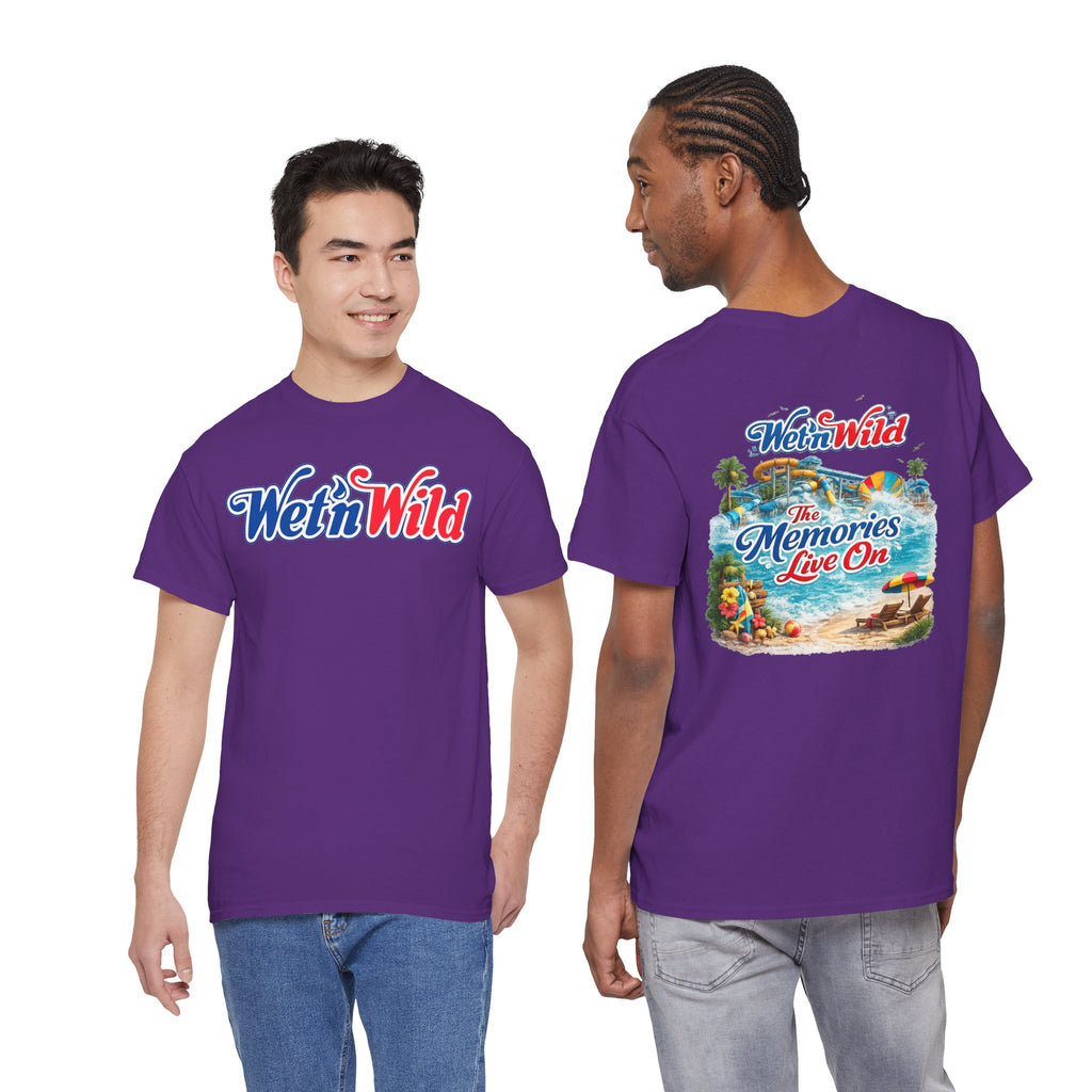 Wet'n Wild Beach Tee — "The Memories Live On" Retro Island Graphic Shirt