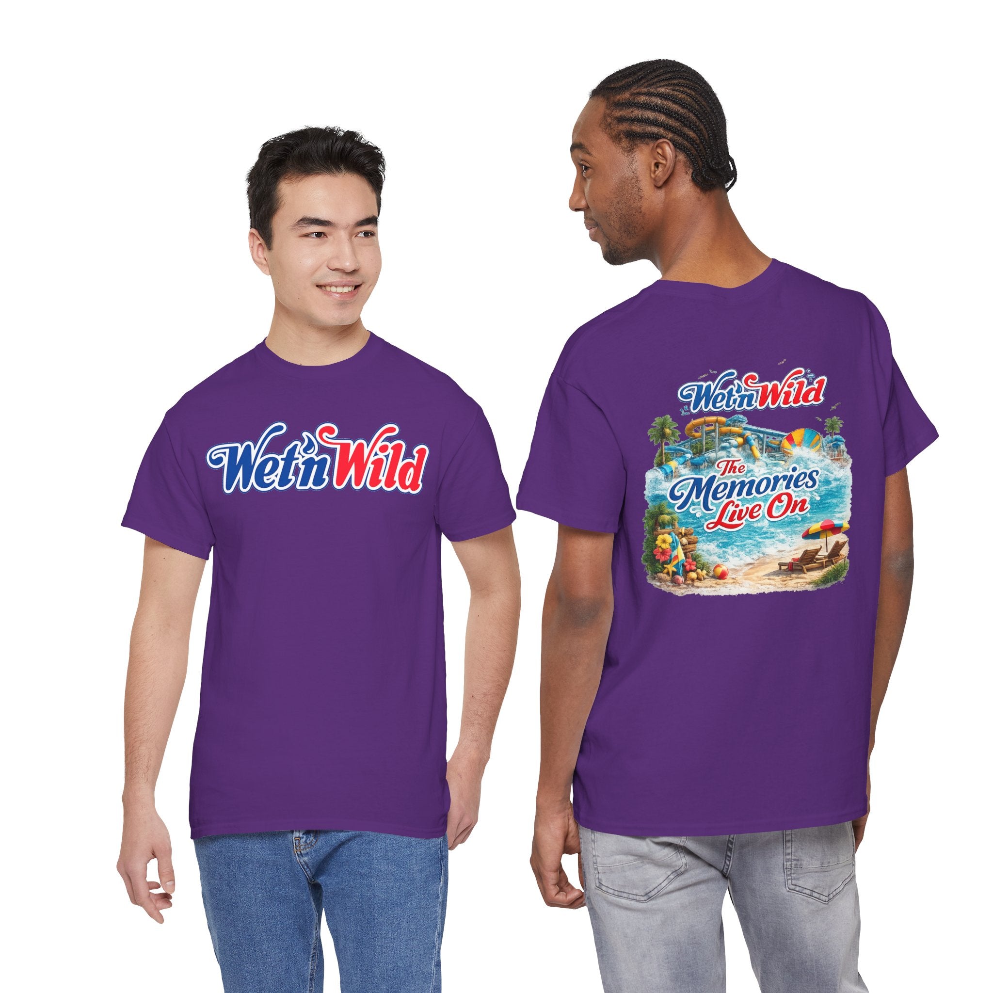 Wet'n Wild Beach Tee — "The Memories Live On" Retro Island Graphic Shirt